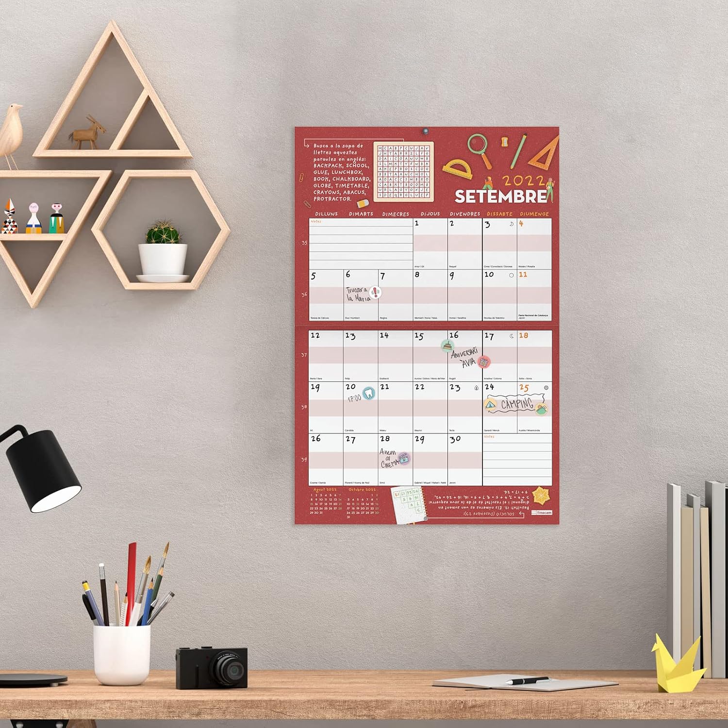 Finocam - Wall Calendar 2022 2023 Pictures 16 Month View September 2022 - December 2023 (16 months) Ingenio Catalan - Image 3