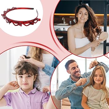 Headband with Clip, Curly Hair Headband | Hairstyle Curly Headband Clip | Teeth Comb Hair Hoop Headband with Clip for Adults, Men, Women, Girls