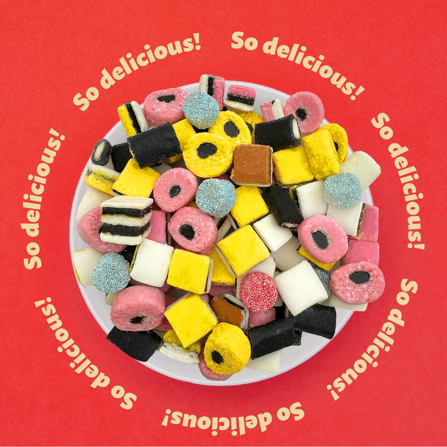 English Licorice Allsorts Candy | 2-Pound Bag | Soft Retro Candy Assortment | Bulk Licorice Candy Mix for Parties, Events, and Gifts | Classic English Sweets