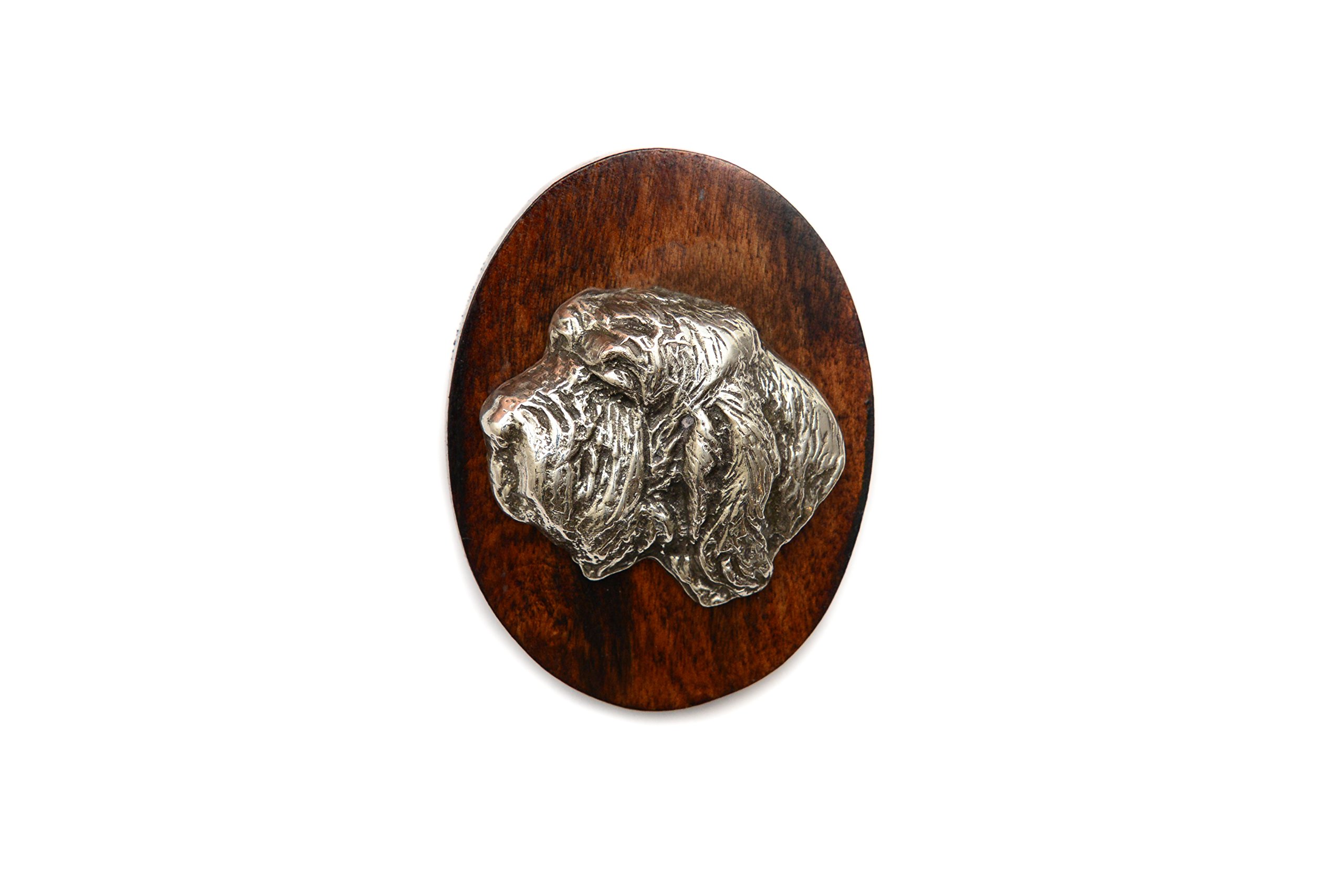 Art-Dog Dog Show Ring Clip Number Holder - Brooch with Clip Dog Show Exhibit Number Holder - Handmade Dog Show Accessory – Dog Tag Clip 7x5cm – Basset Vendeen