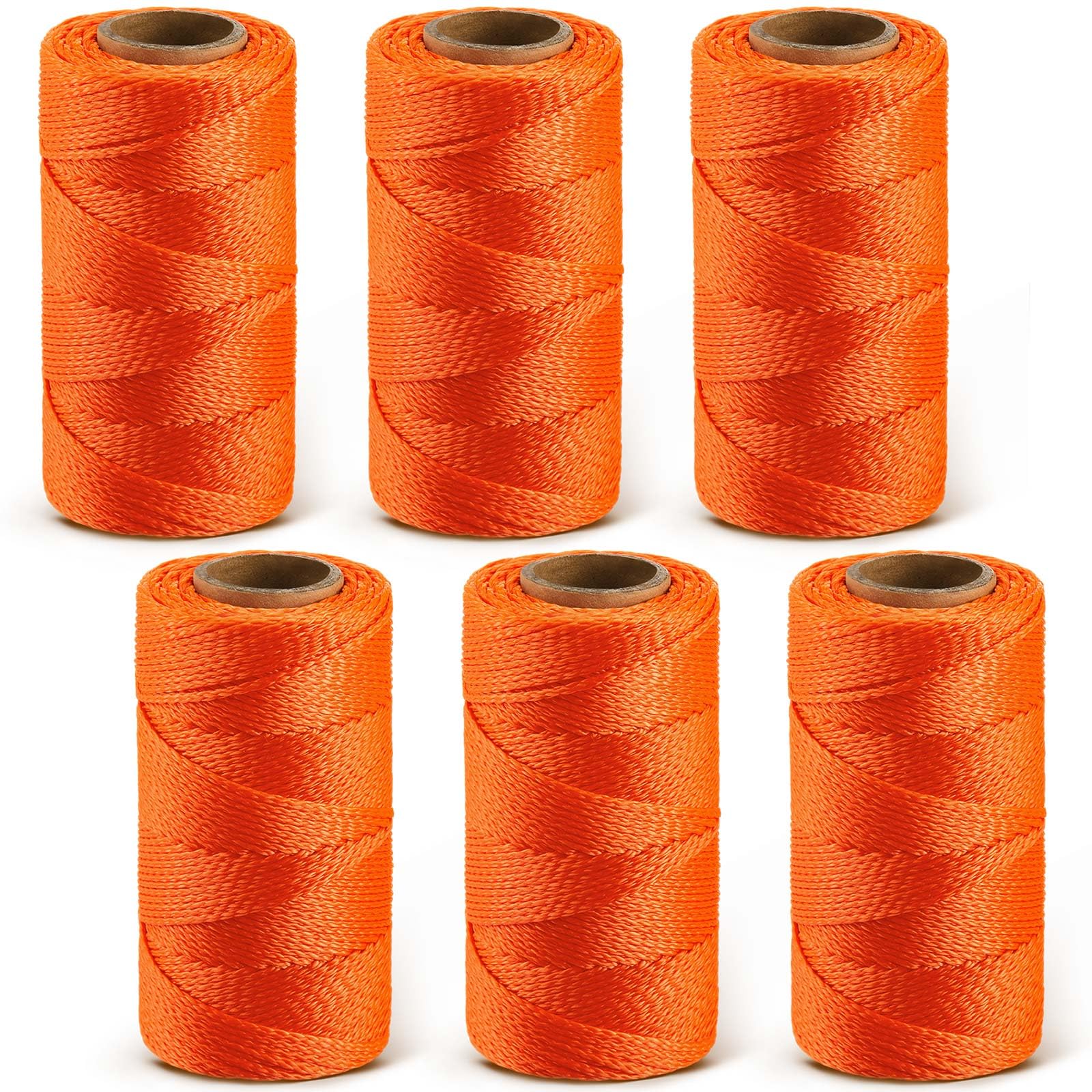 Amylove 6 Roll Mason String Line #18, 250 ft Nylon Braided