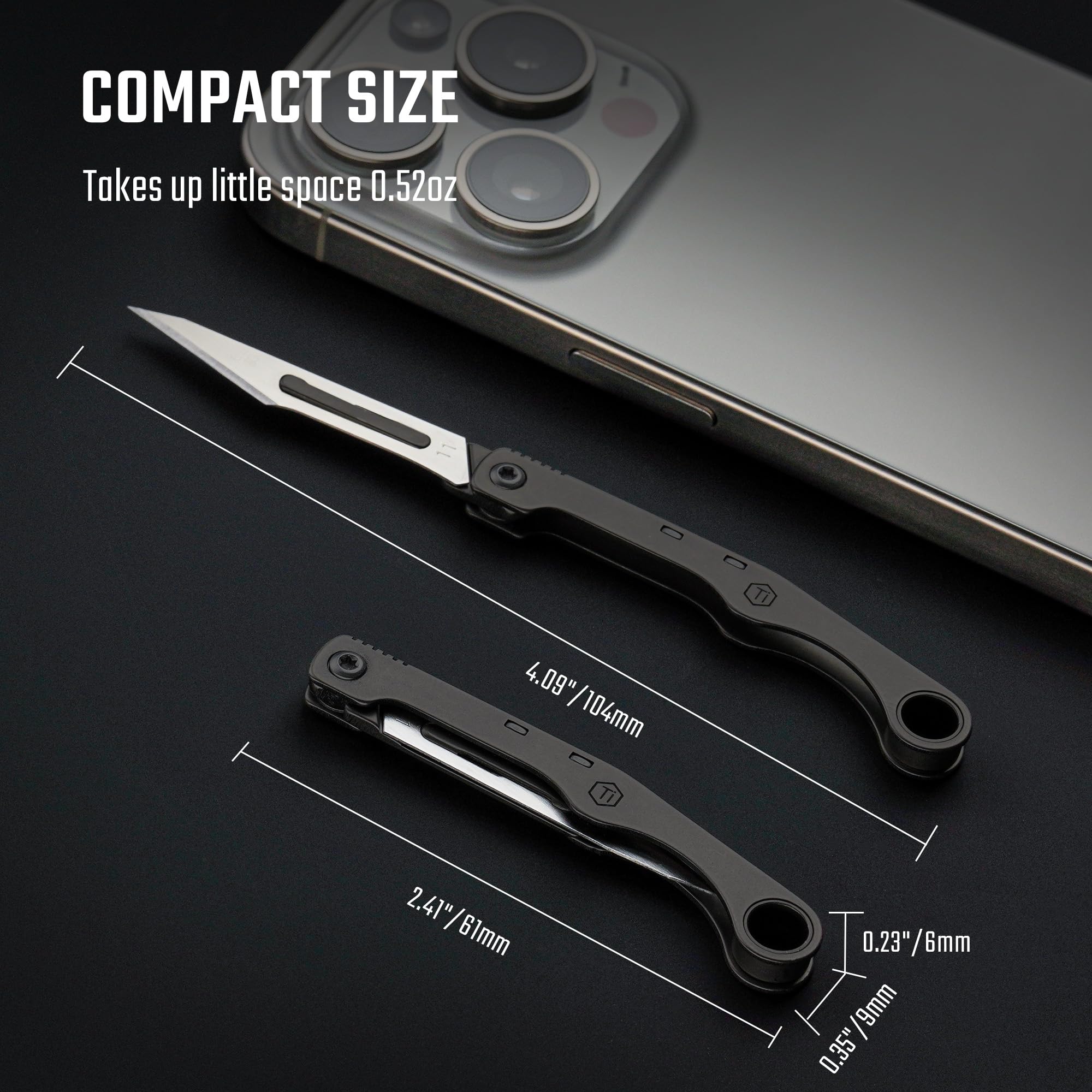 KeyUnity KK13 Precision Craft Utility Blade Titanium Handle