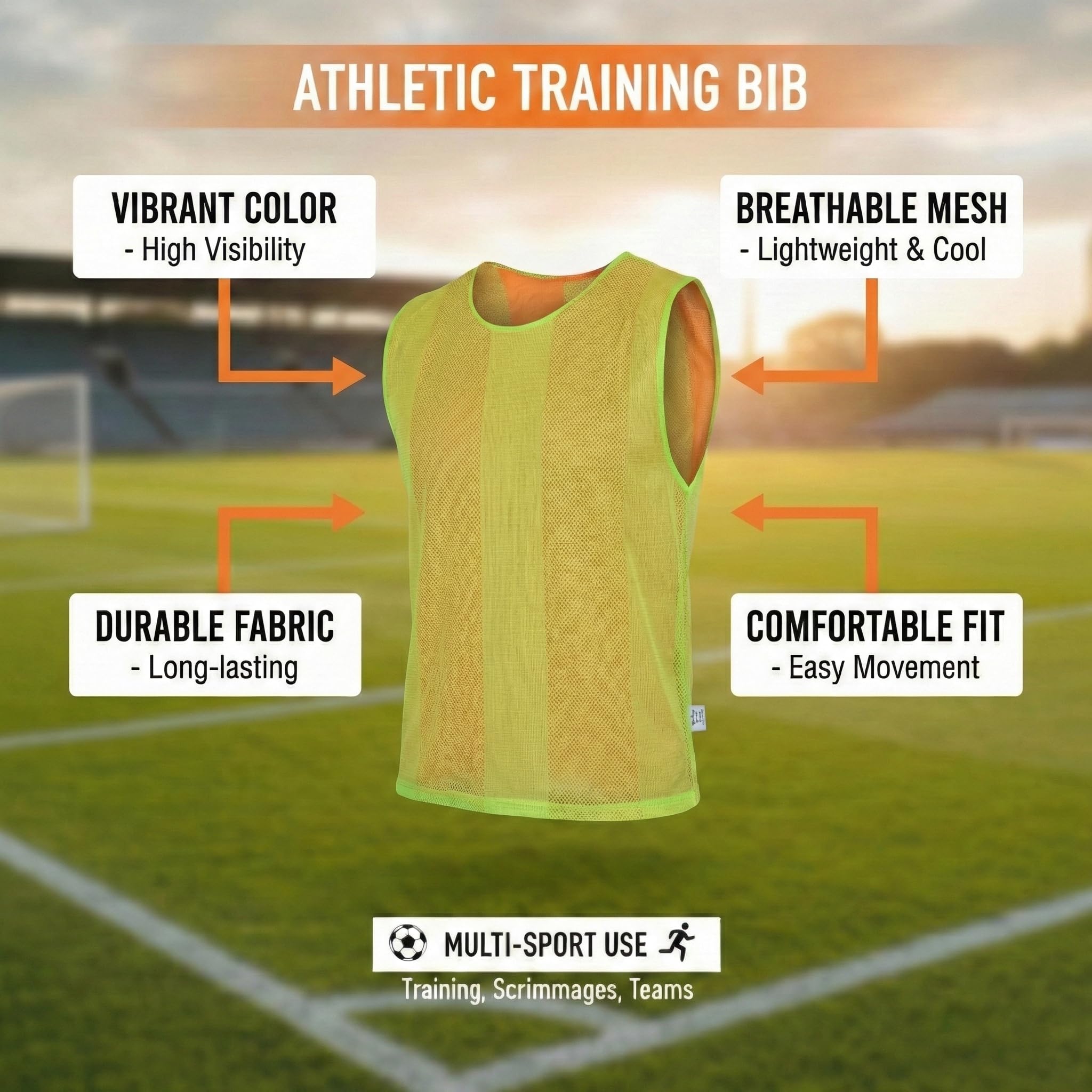 10 Stück Wende-Trainings-Lätzchen für Fußball, Hockey, Netball, Outdoor-Sportaktivitäten, doppelseitig, zweifarbig, Junior Jugendliche Erwachsene Größen Unisex, T-Shirts, Mesh Jersey