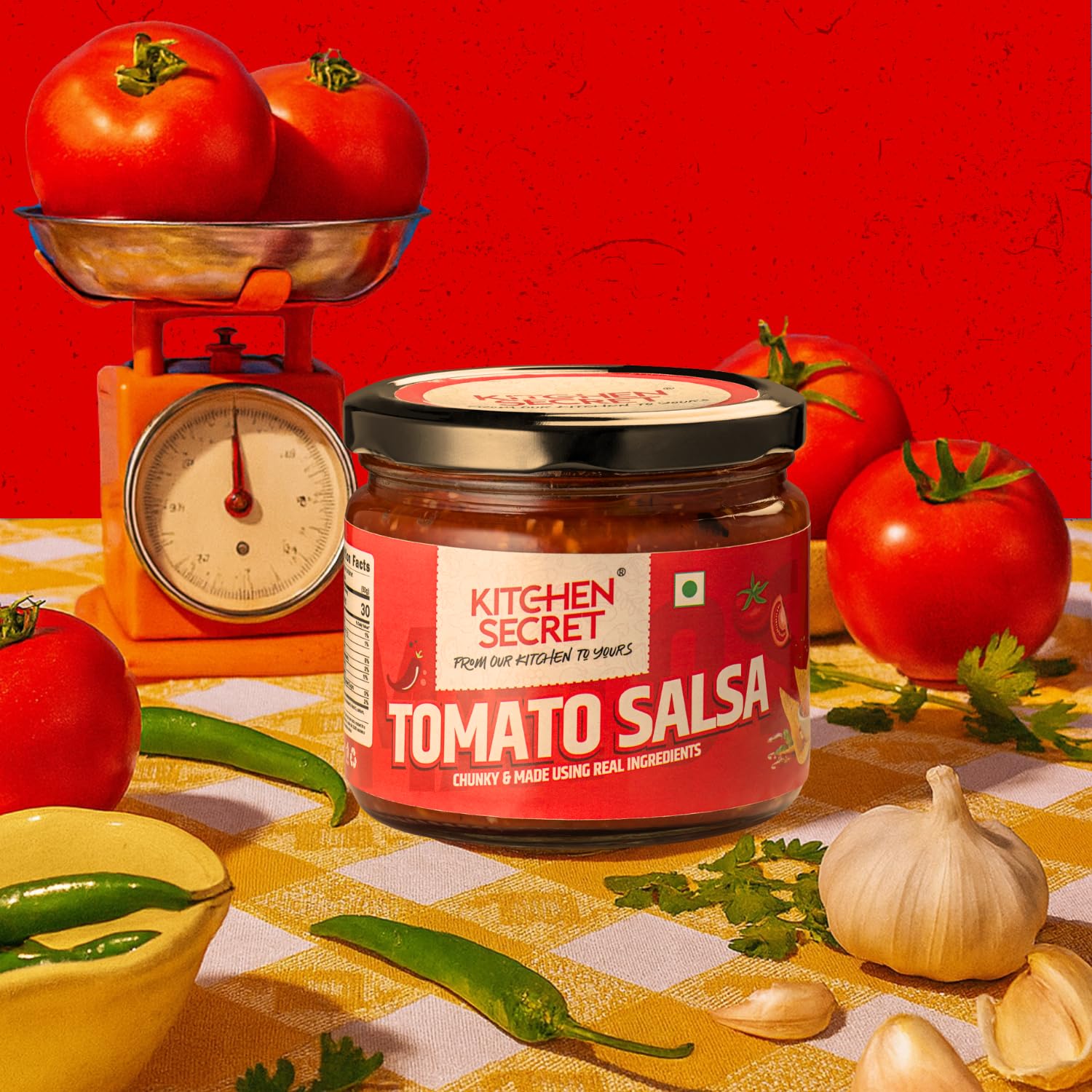 Kitchen Secret Salsa Combo – Tomato, Pineapple & Spicy Jalapeño Salsa – Made with Real Ingredients, No Added Preservatives – Fresh Dip & Topping for Chips, Tacos & Nachos Party Snack – Pack of 3 900g - Image 4 thumbnail