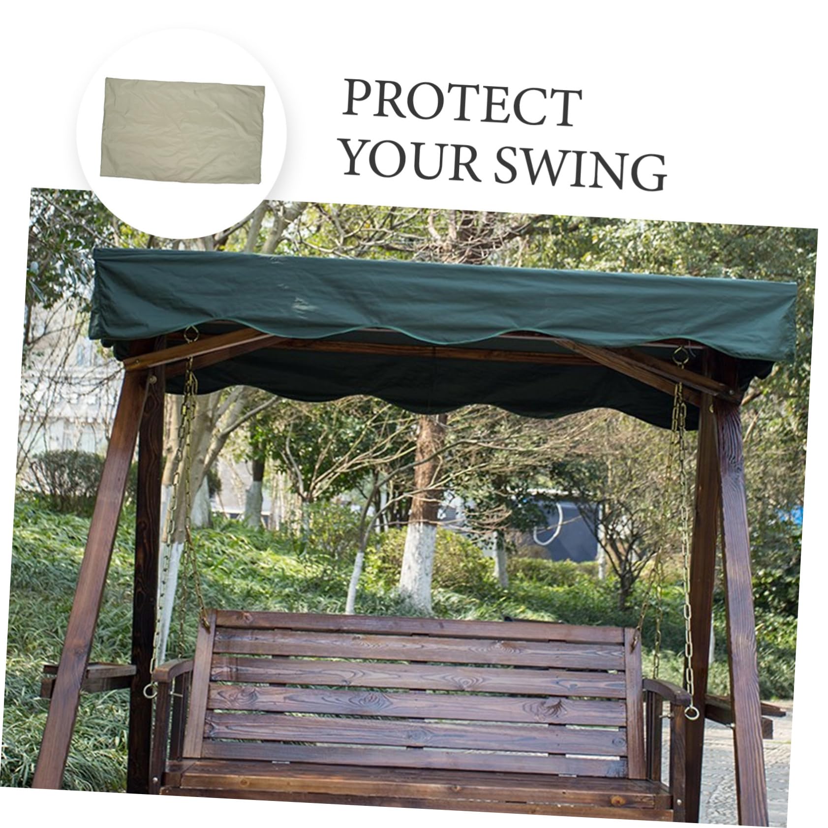 FUNOMOCYA Outdoor Swing Protector Waterproof Cover Protects Swing from Rain and Sun Easy to Place Simple to Store