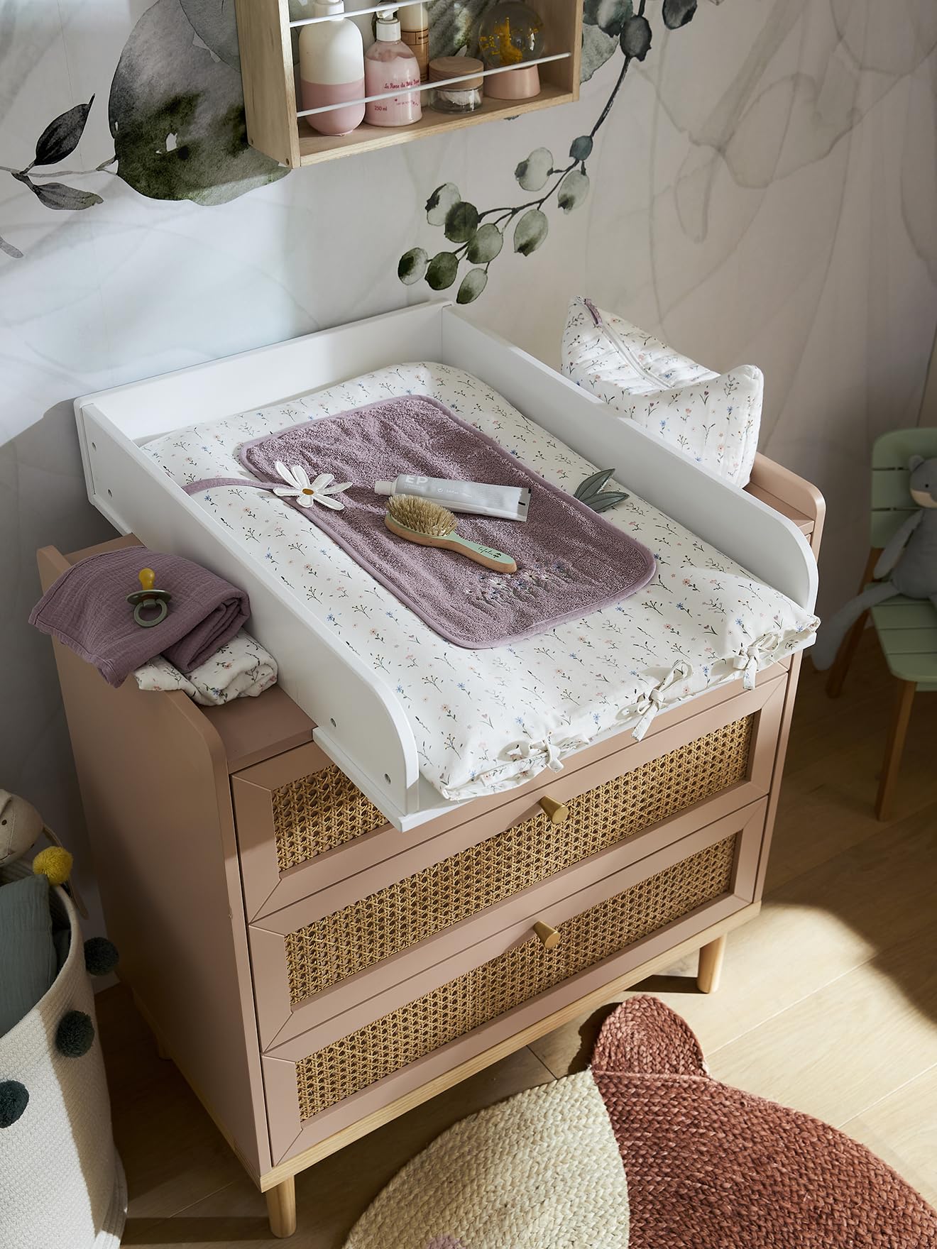 VERTBAUDET Plan à langer spécial commode 42 cm Alix BLANC CLAIR UNI TU