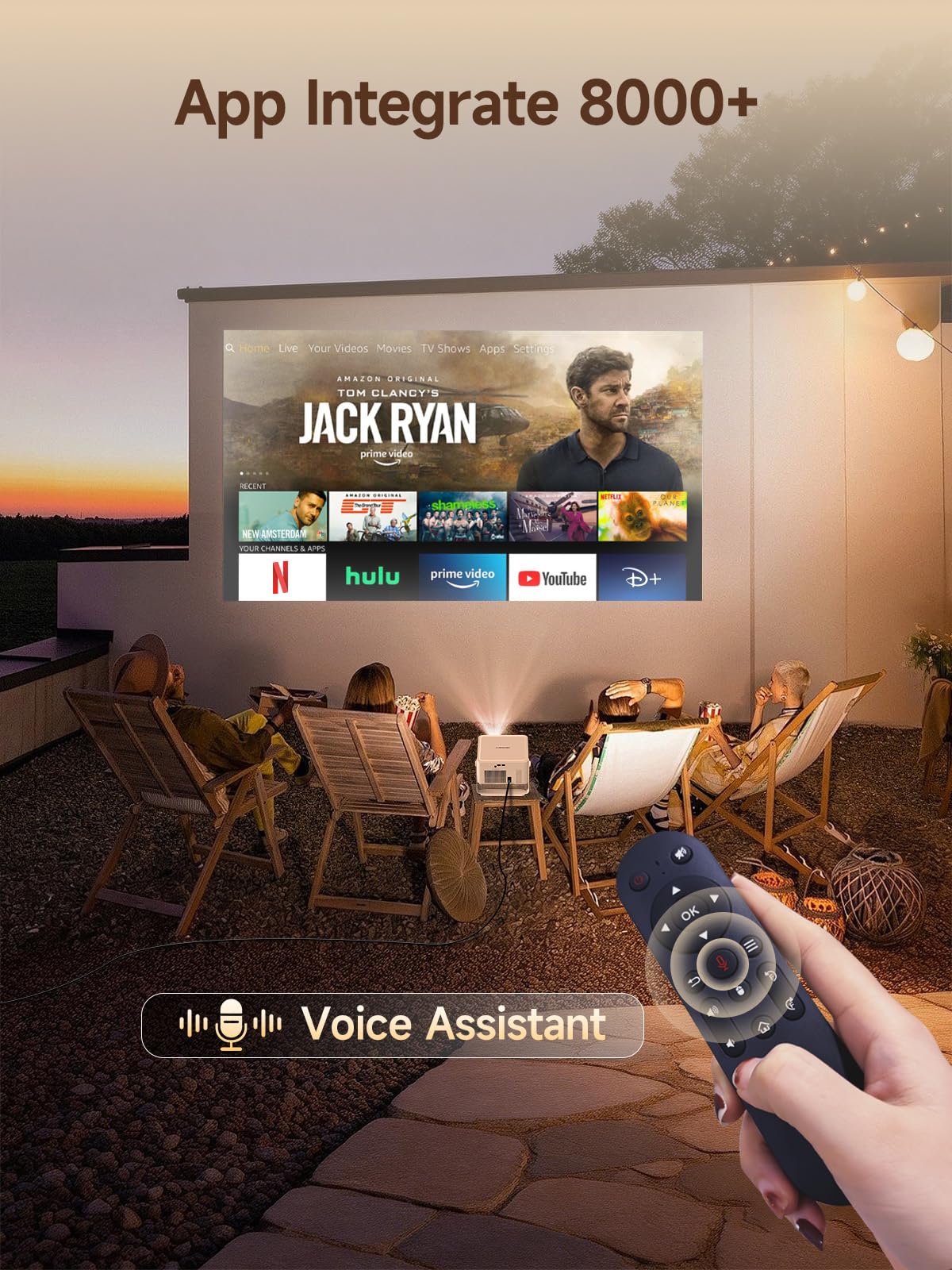 【Android 14 & 800 ANSI】Magcubic Proiettore 4K 8K Supporta, Proiettore Portatile Nativo 1080P con WiFi 6, Bluetooth 5.4, Messa A Fuoco Automatica, Correzione Trapezoidale, Rotazione 180°, HY450Max