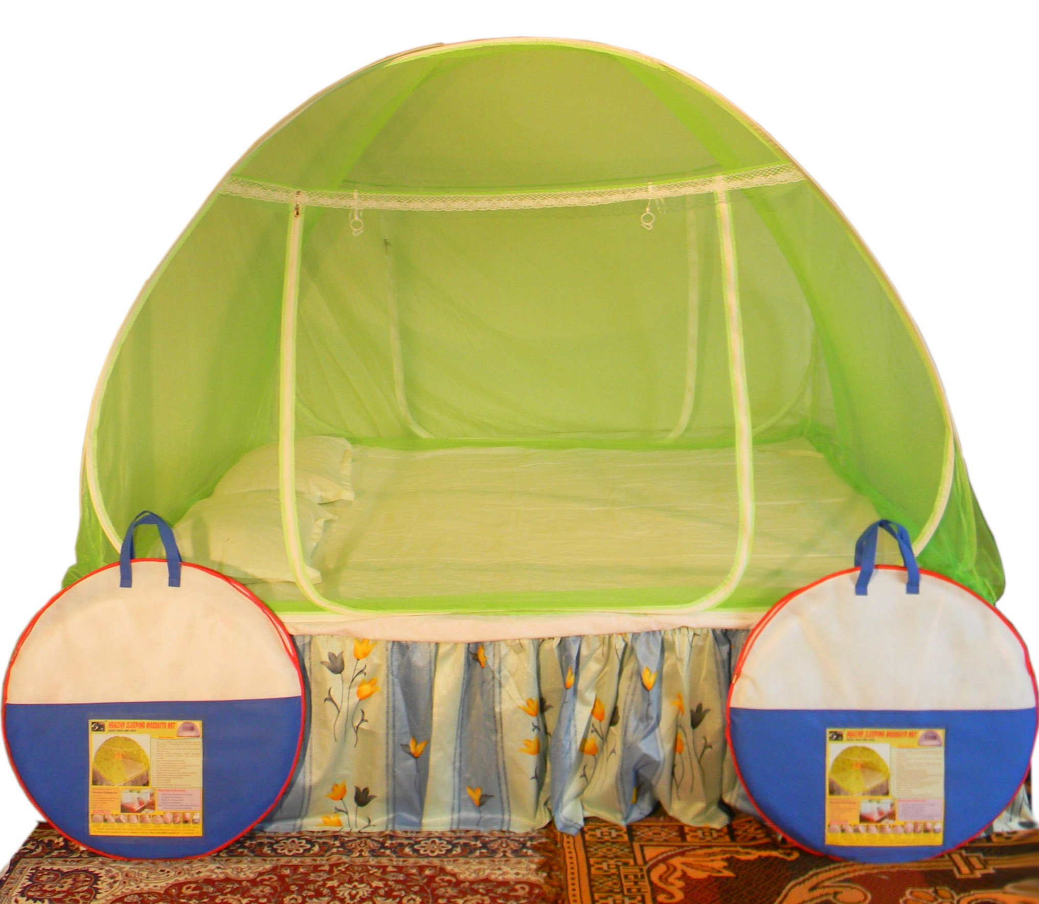 Healthy Sleeping Foldable Polyester Double Bed Mosquito Net (OC Green) (B0722W5YCW) Amazon Price History, Amazon Price Tracker