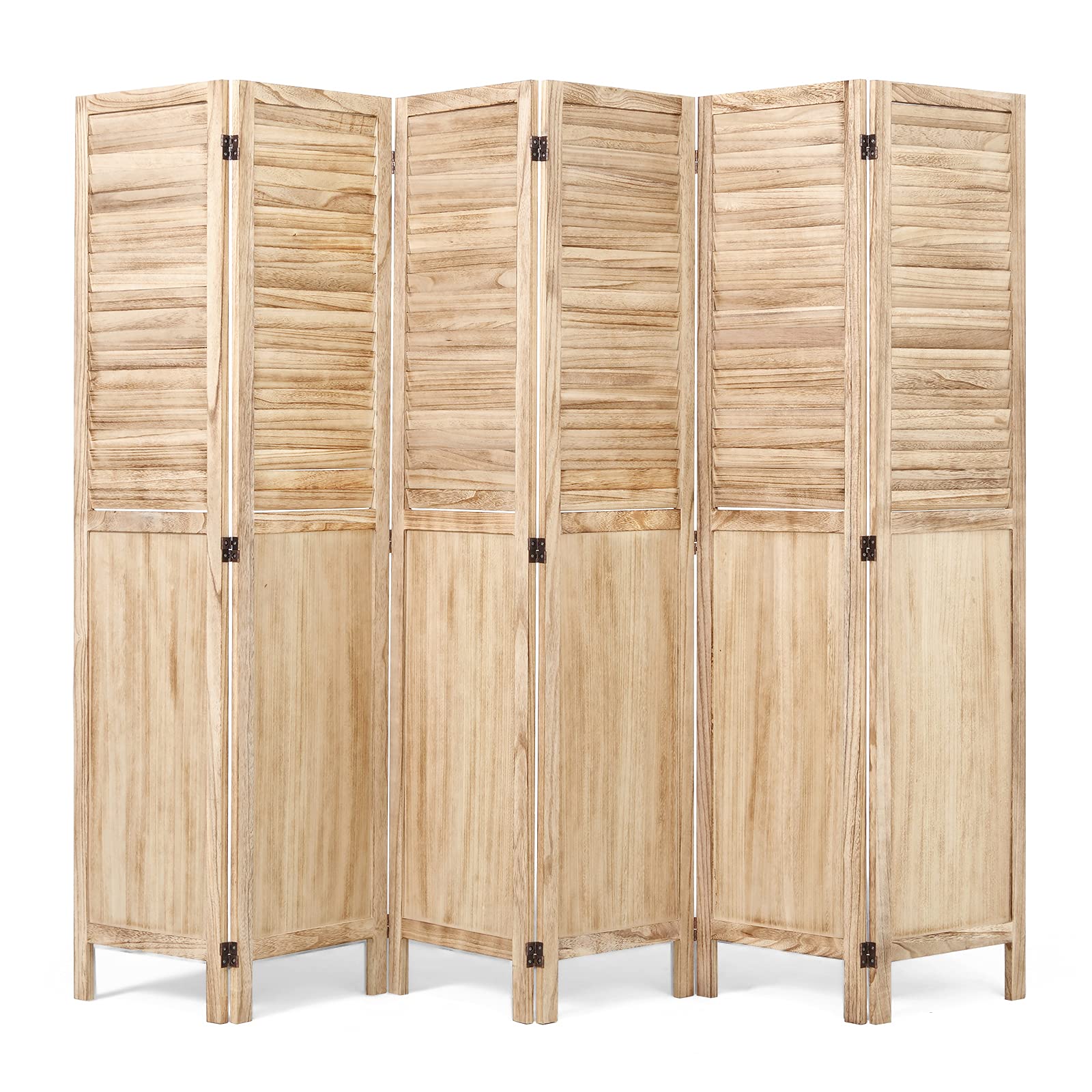 Buy Vicluke 6 Panels Room Divider with 360 Degree Hinges, 5.6 FT Wood