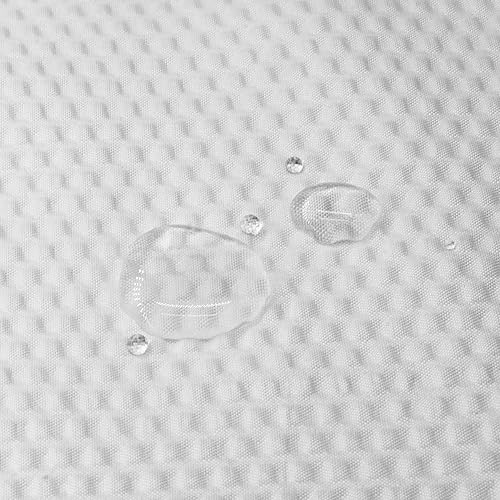 Miniatura 4 de Tititex Forro de cortina de ducha de tela blanca sólida con 2 imanes, textura de burbujas de presión, suave calidad de hotel, forro de ducha