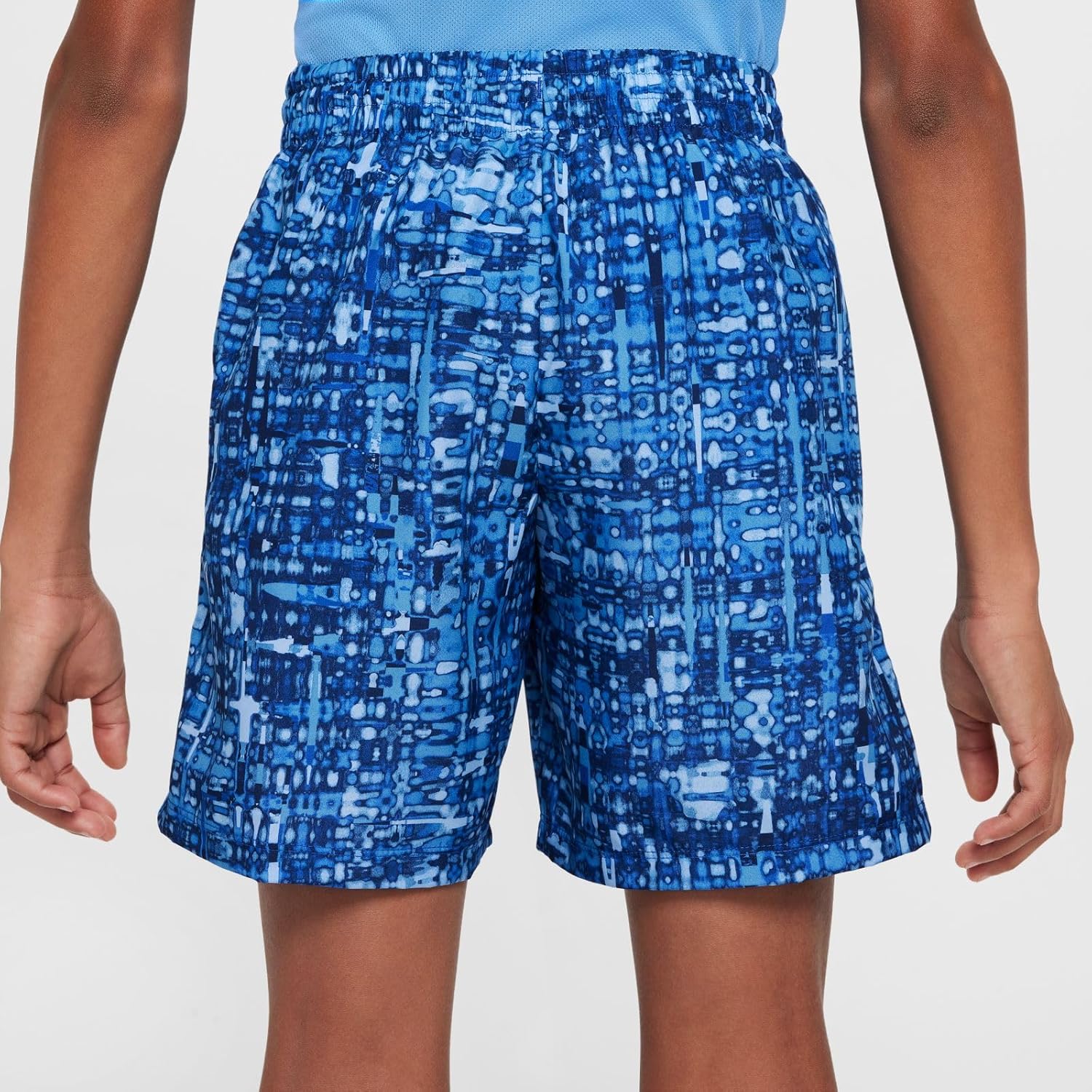 Nike Multi Big Kids' (Boys') Dri-FIT Woven Shorts (Game Royal/Blue Beyond/White, HJ3806-480) Size X-Large