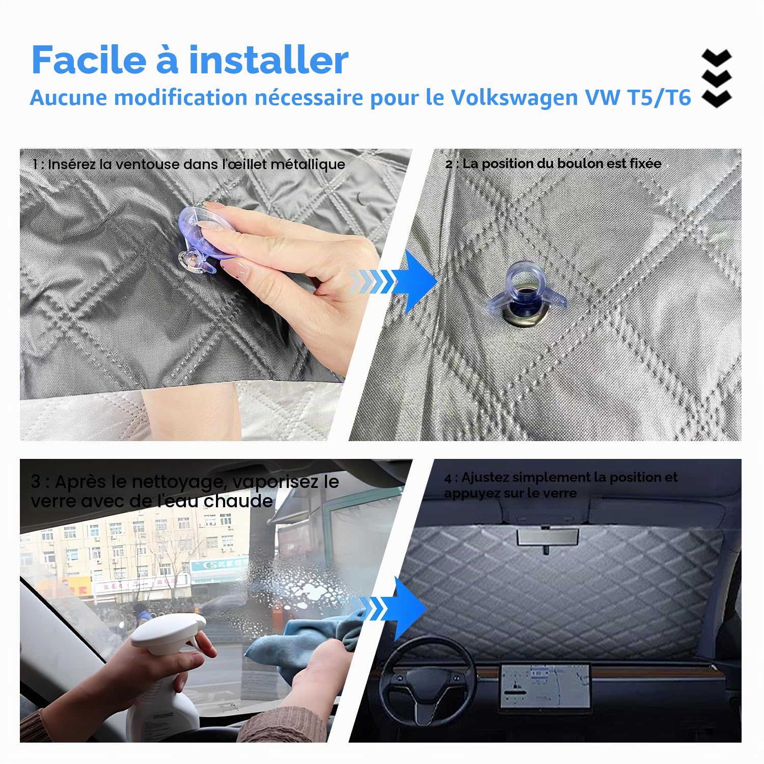 Kit de tapis thermique pour voiture, 3,5 x 1,47 m, kit de tapis thermique, à monter soi-même, couverture de fenêtre universelle, isolation thermique, protection contre la lumière et la vie privée