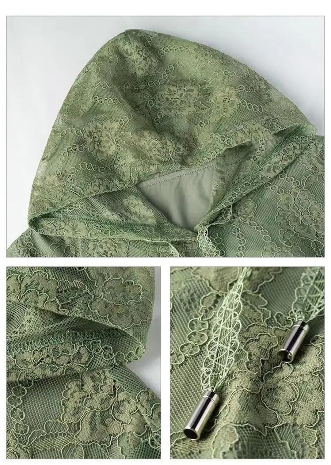Camicetta dritta da donna con cappuccio estiva a maniche corte scava fuori casual pizzo patchwork con coulisse camicia