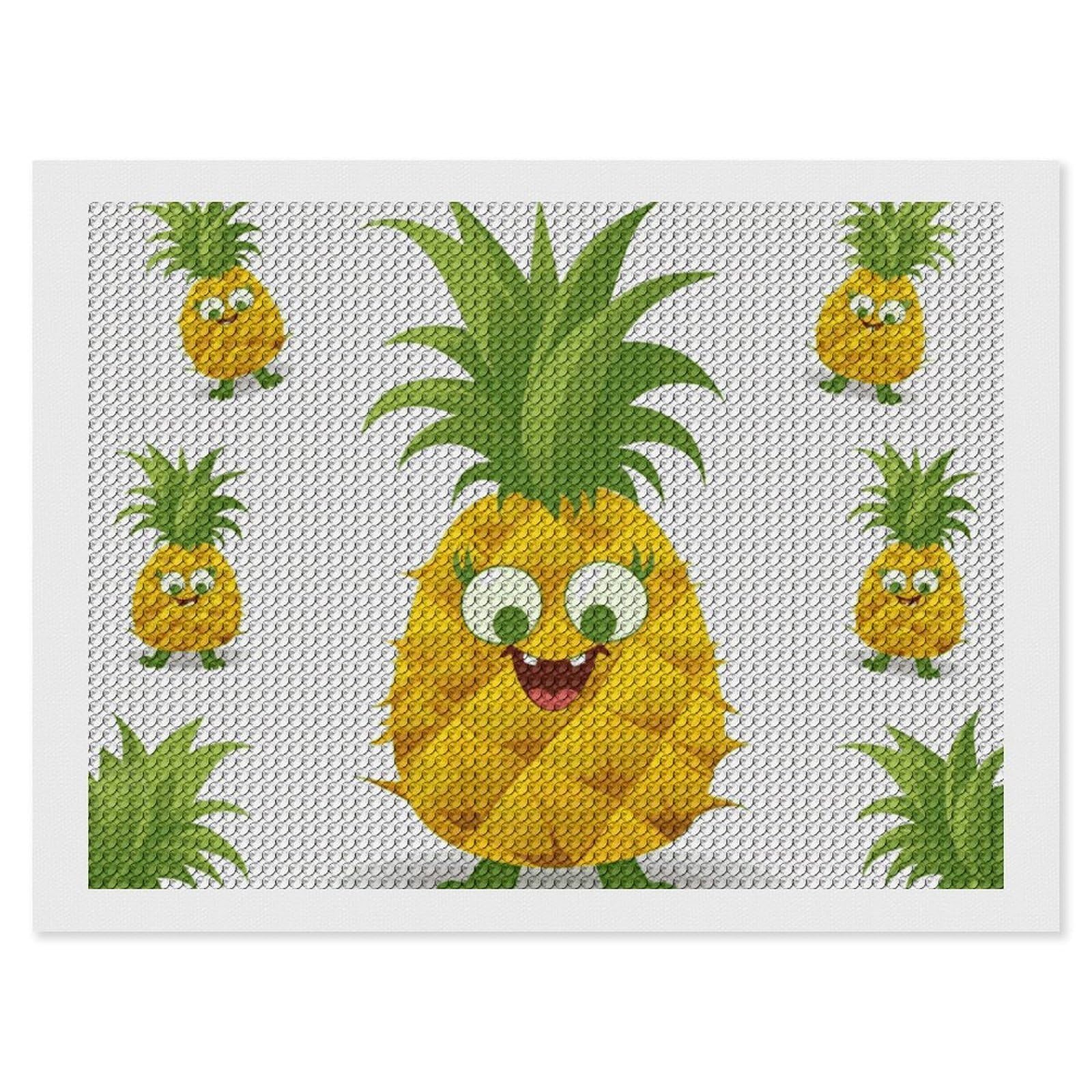 NONHAI Diamond Painting Kits for Adults - DIY Diamond Art Kits for Beginners - Full 5D Paint Drill Diamond Dots Paintings- Pineapple Diamonds Pictures Gem Art and Craft Wall Decor 12"x16"