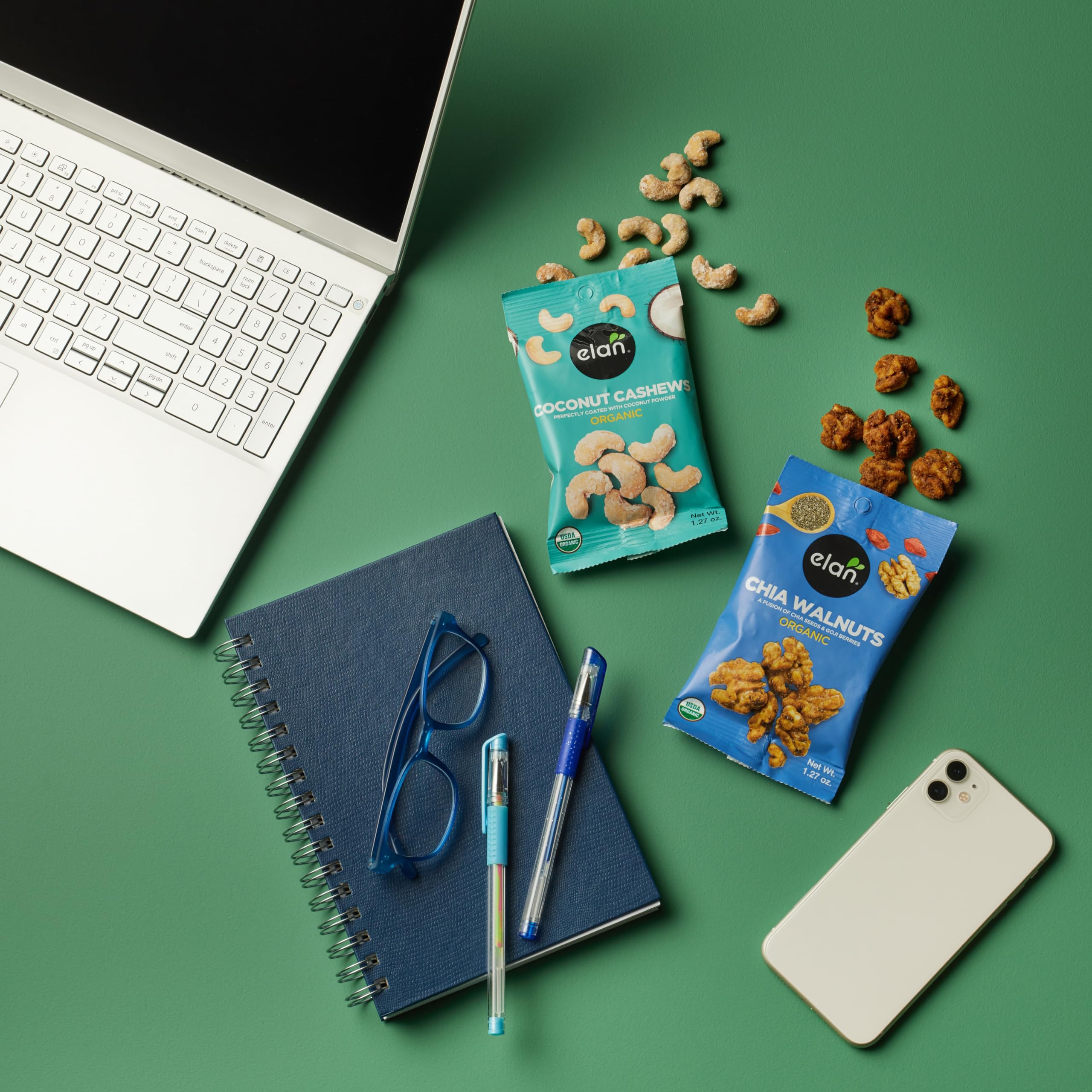 Snapklik.com : Elan Organic Coconut Cashews Grab & Go, Individually ...