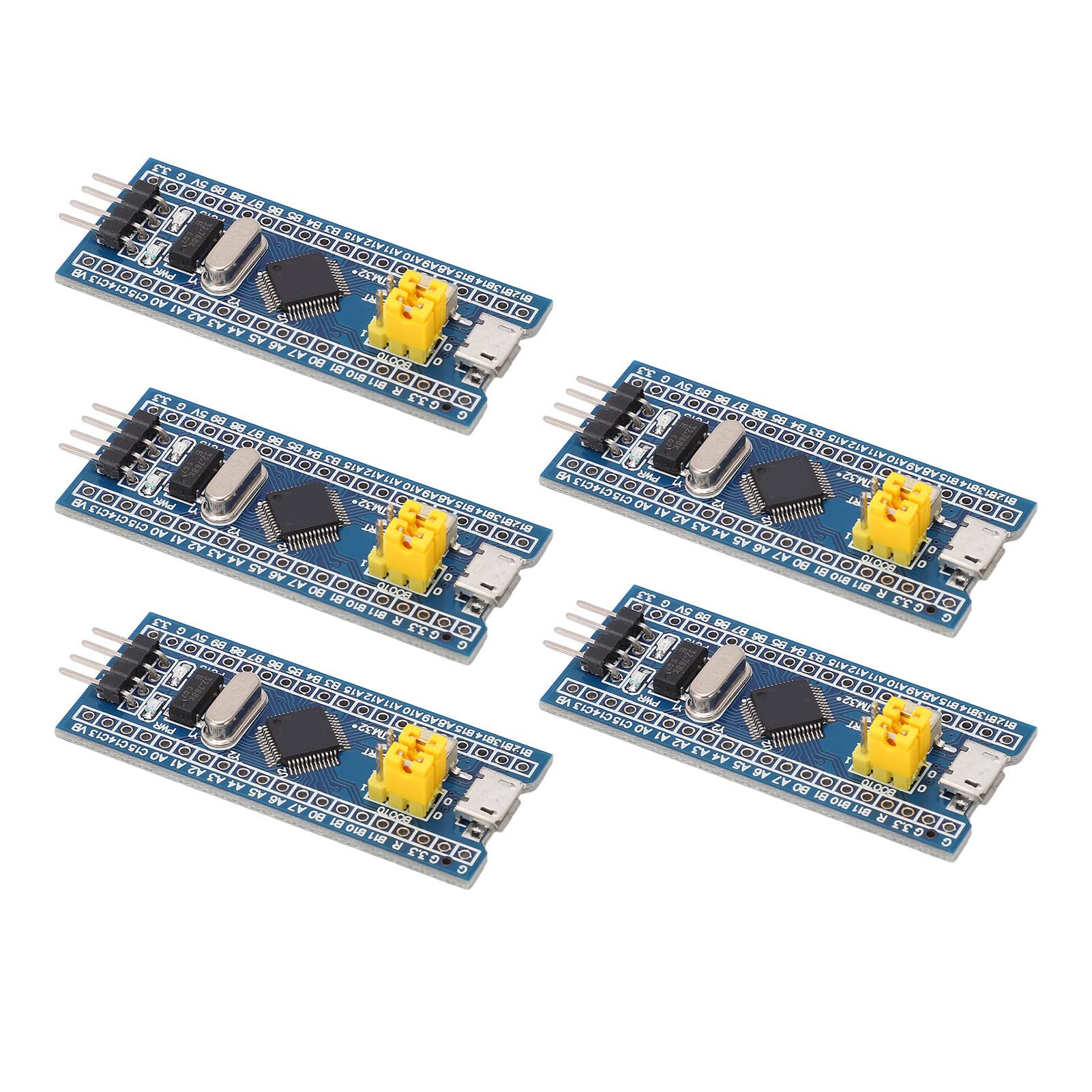 STM32F103C8T6 - Module de Développement Micro USB 40 Broches - 5 Pièces - Carte de Base pour Apprentissage avec Puce STM32 Importée