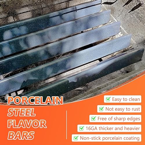 Miniatura 200 de QuliMetal 66033 Barras aromatizantes para Weber Genesis II E-410/E-415/E-435, piezas de parrilla para parrillas de gas Weber GS4 Genesis II LX serie