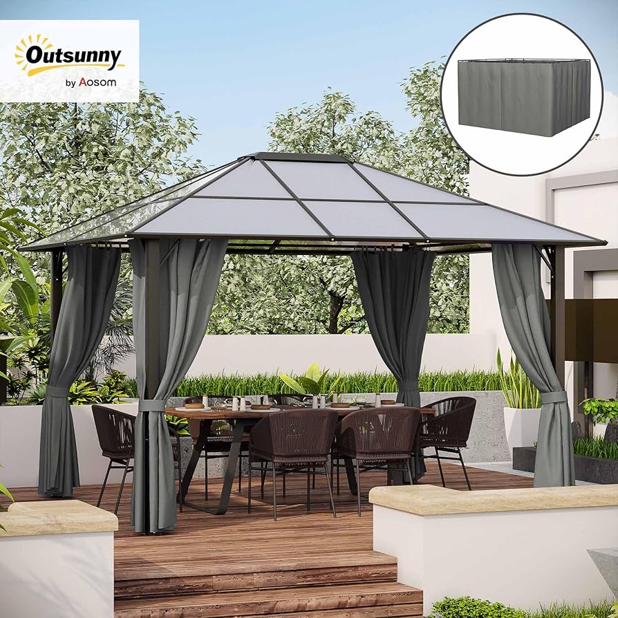 hito_eo　新品 OUTDOOR PRODUCTS for SALON Outsunny Universal Gazebo Replacement Sidewalls Set of 4