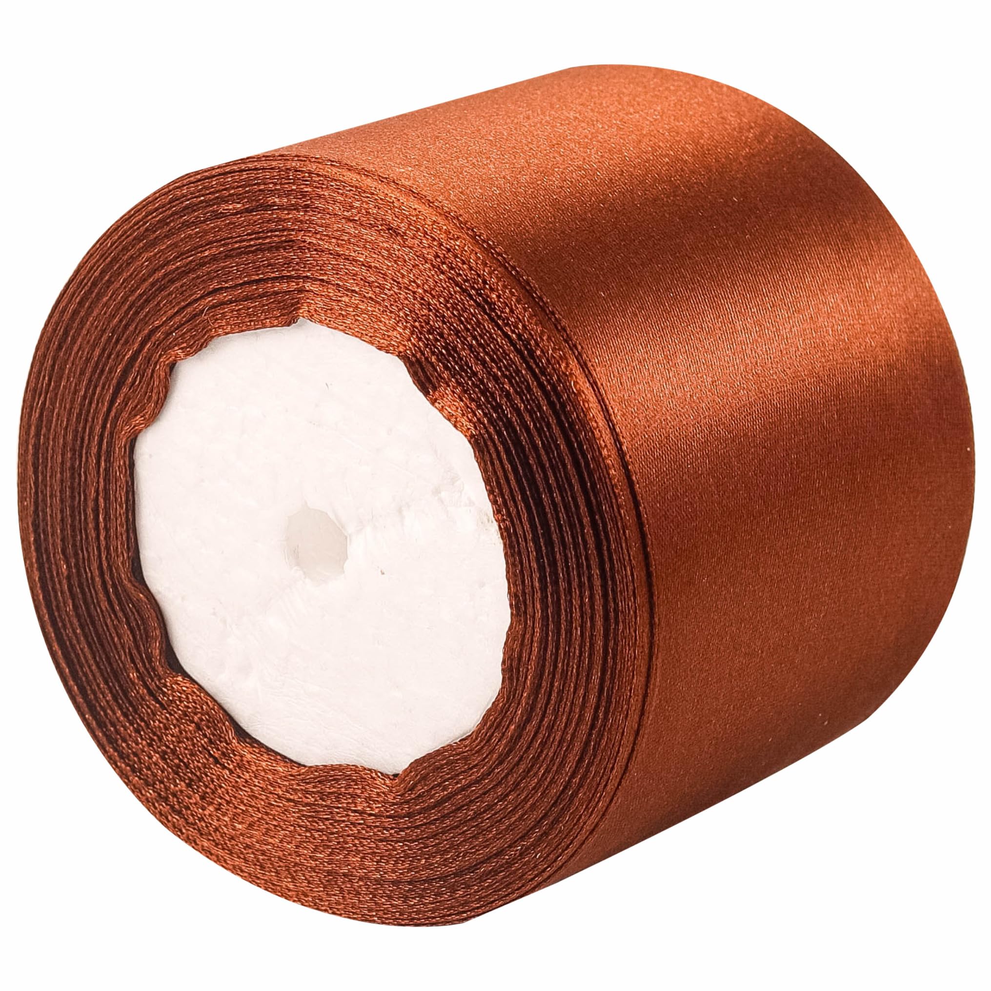 50mm Wide White Ribbon Thick Wedding Car Ribbon 22m, 2 inch Thick White Satin Ribbon for Gift Wrapping Wedding Car Christmas Birthday Cake Hair Bow Florist Bouquet Crafts Decorations — view 103