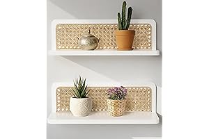 Rattan Floating Shelves: A Bohemian Oasis for Wall Decor