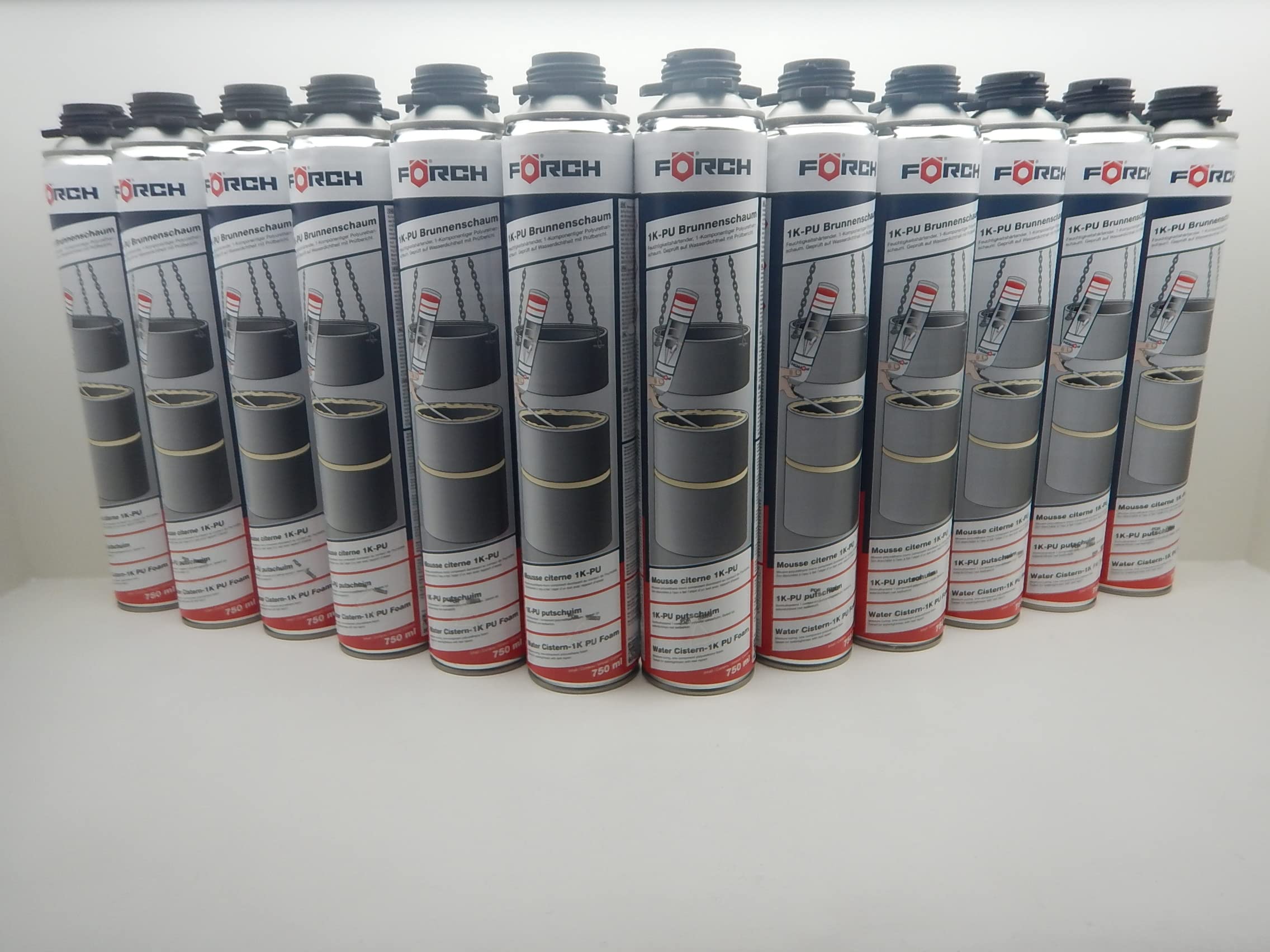 FÖRCH 1K PU BRUNNENSCHAUM SCHACHT BAUSCHAUM SCHAUM 750ML (12)