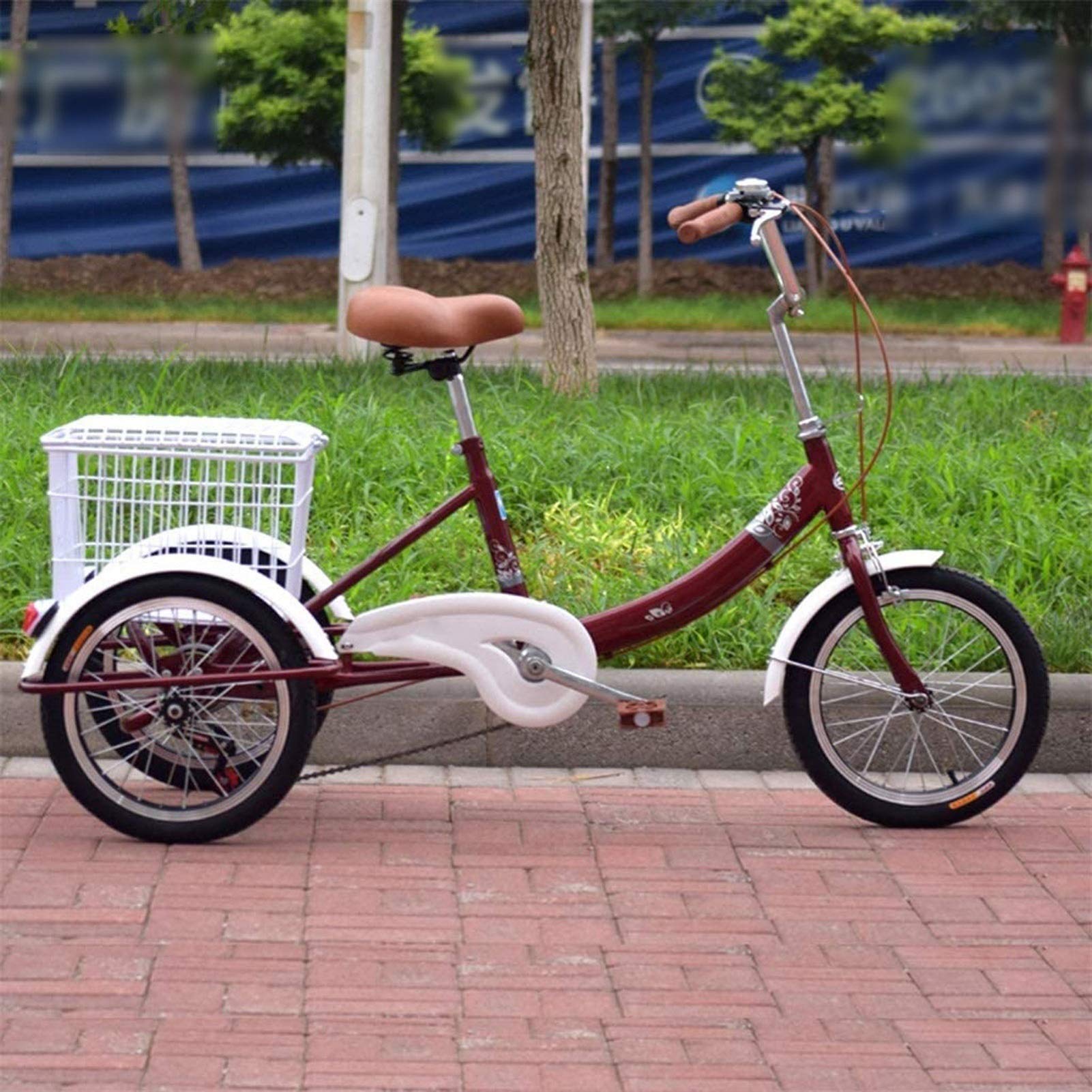 Amazon.co.jp: 三輪自転車大人用トライク16インチシニア用三輪車大きな 