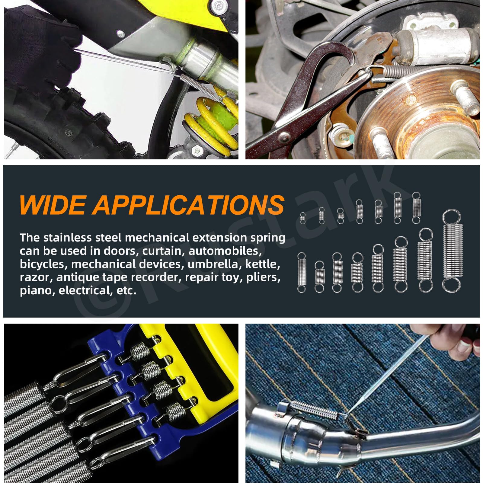 Extension Spring Assortment Kit Extended Compressed Small Spring Assortment for Shop and Home Repair (96, 0,28" do 1,97" długości, 0,12" do 0,39" OD)