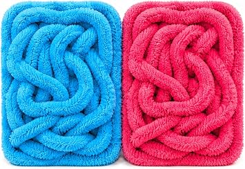 Oojami Baby Gender Reveal Leis Pack 48 Mahalo Hawaiian Luau Party Leis 24 Blue & 24 Pink Flower Necklaces for Baby Shower, Gender Reveal Party Favors & Announcement Decorations