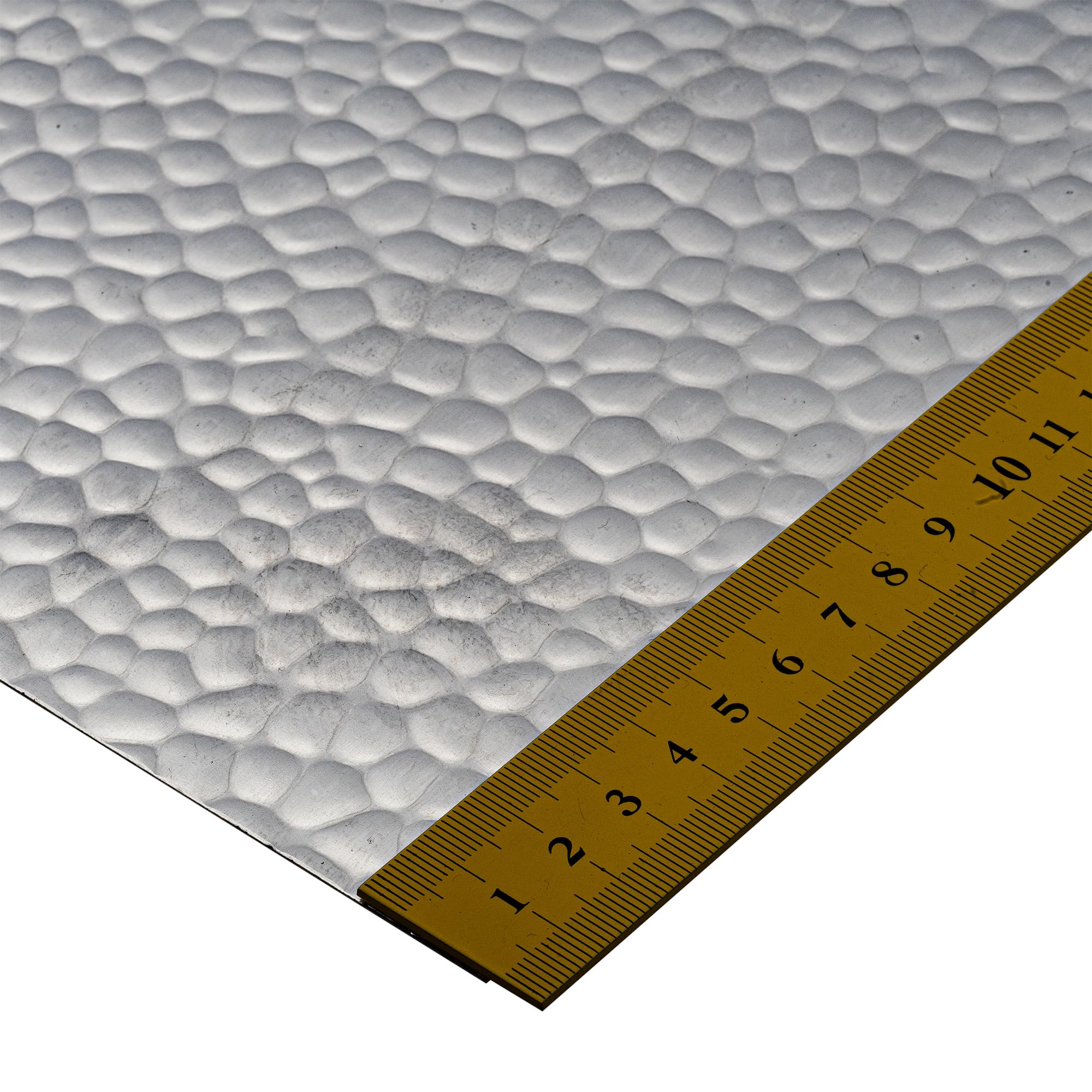 Aluminium blank Strukturblech gehämmert 1mm dick Zuschnitt individuell auf Maß NEU (500 x 300 mm)