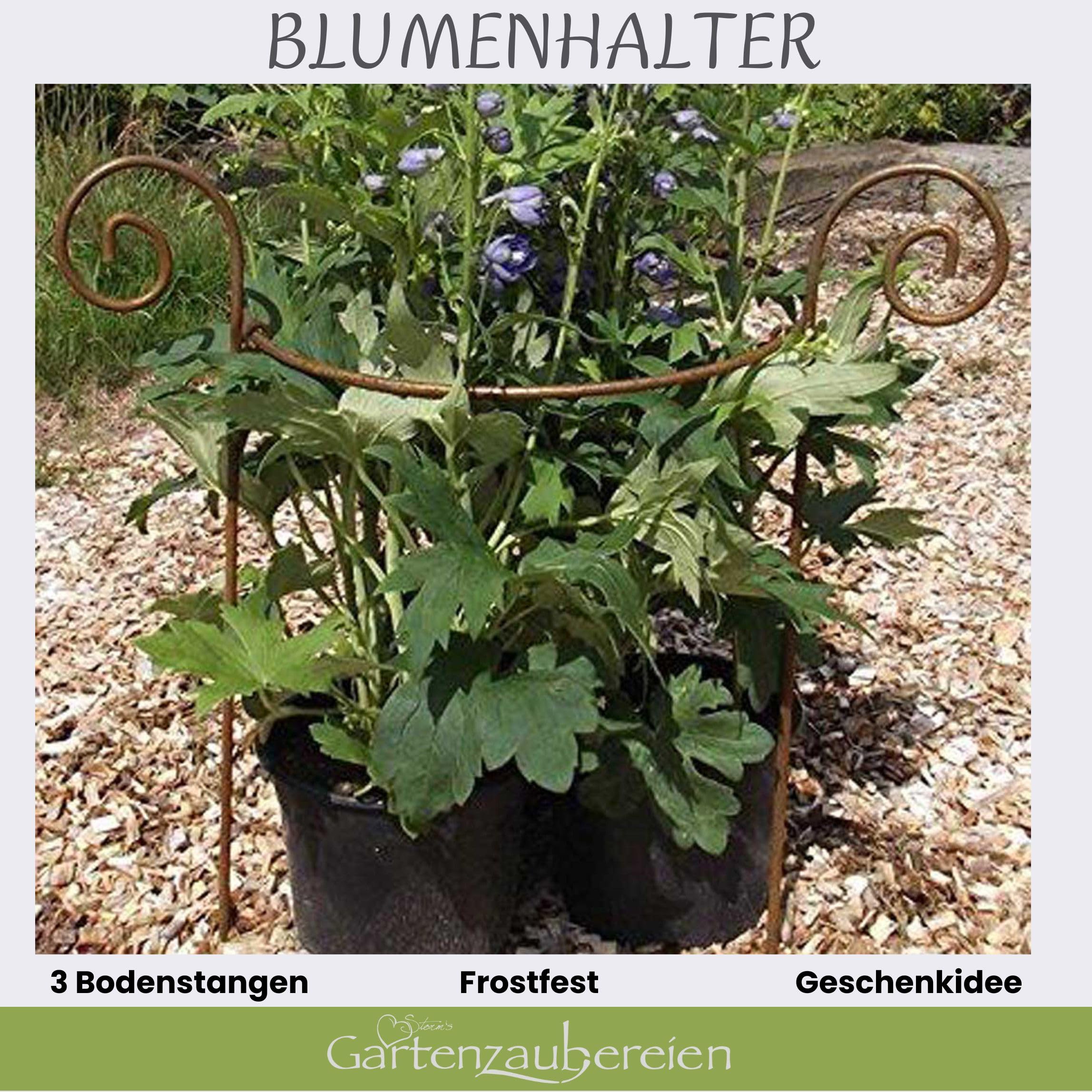 Staudenhalter - Rankhilfe rund 40cm massiv in Volleisen 8mm für Hortensien - Rosen, Gartendeko Pflanzenstütze