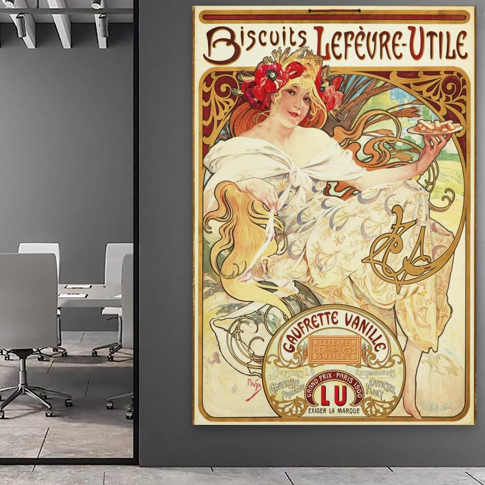 ミュシャを楽しむために：ロド ミュシャ フラートビスケット 額装