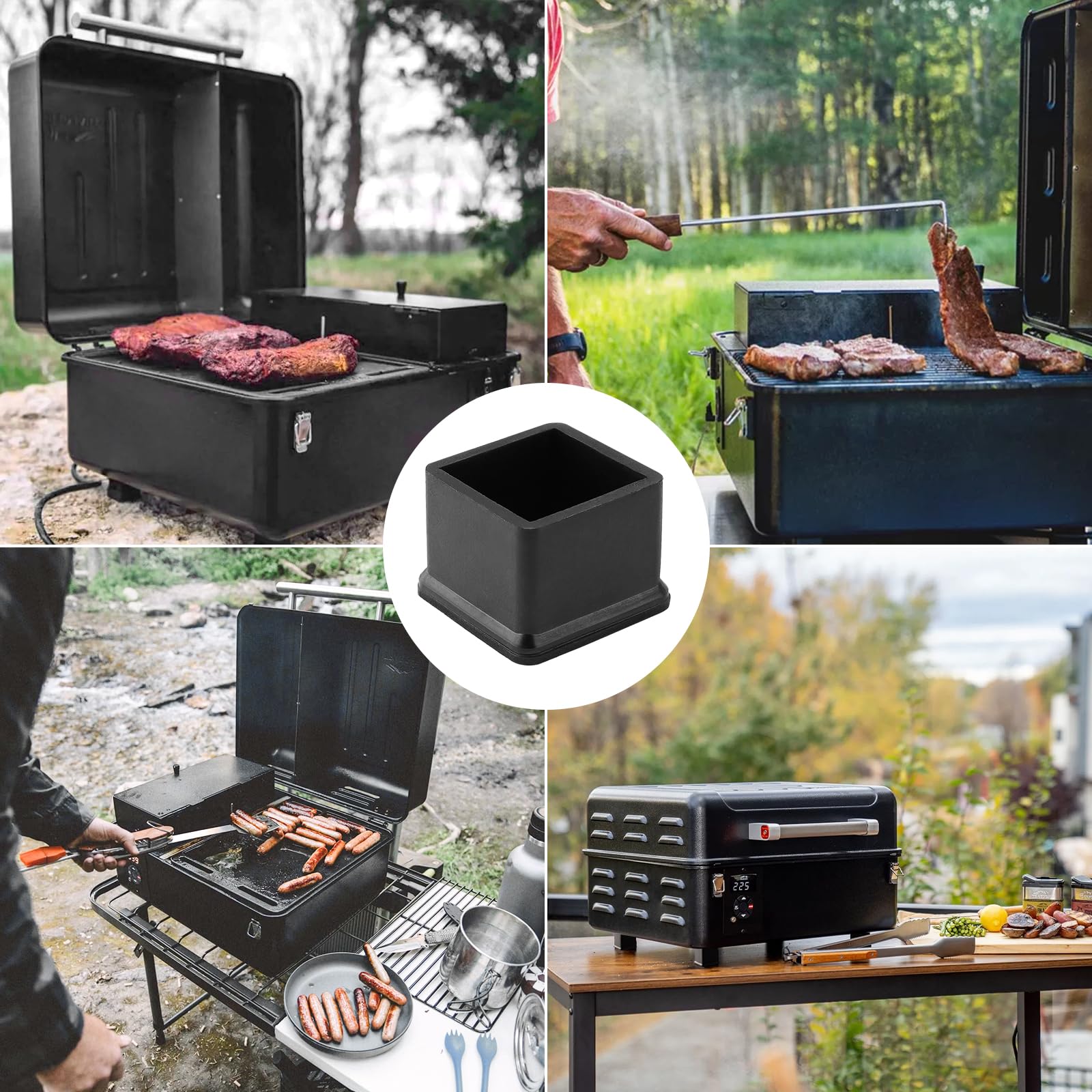 4 tapas de patas portátiles para parrilla de pellets, piezas de repuesto para parrilla de pellets para parrillas de pellets Traeger Ranger Scout PTG 7