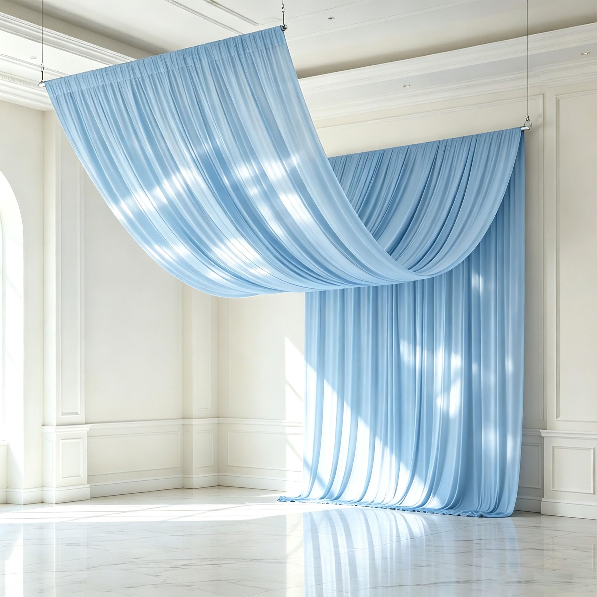 2 Paneles de Paño para Techo 150x600cm para Bodas y Fiestas