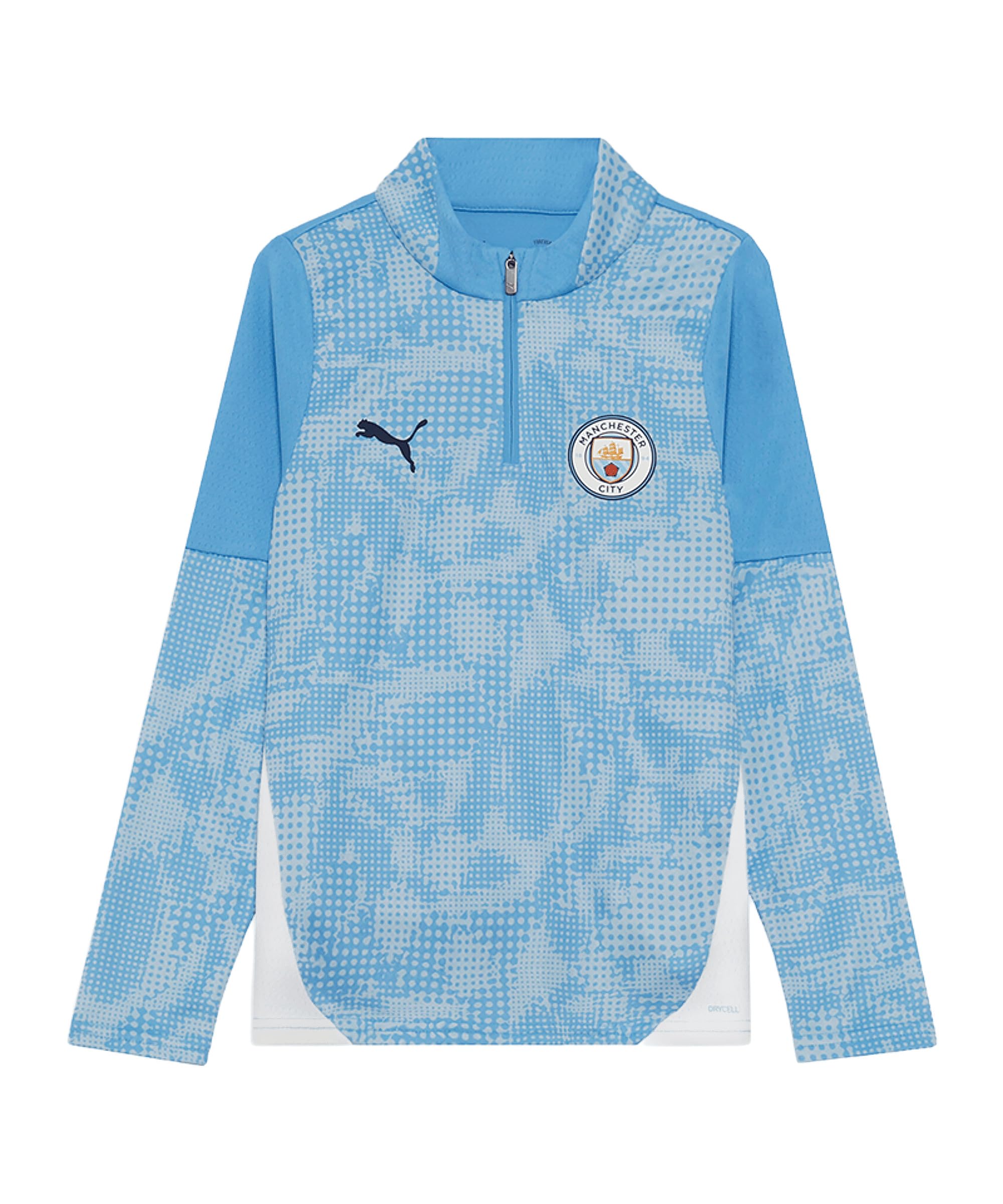 PUMA Unisex Kinder MCFC Training 1/4 Zip Top Jr Longsleeve Tees