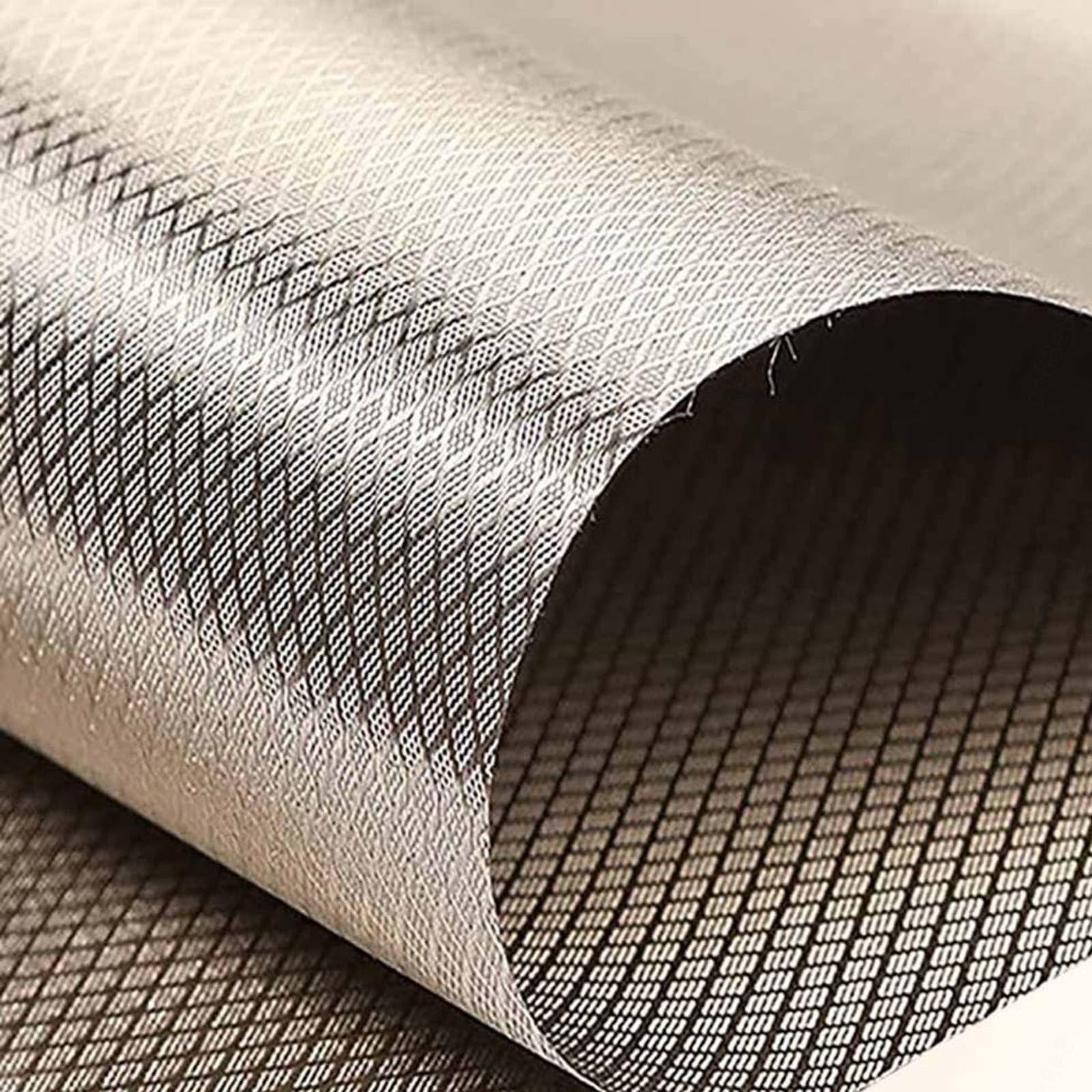 RFID EMF Blocker Fabric Faraday Fabric Faraday Cage EMP Protection Blocking RFID/RF-Reduce EMF/EMI Protection for Conductive Pads WiFi,silver-4x1.1m