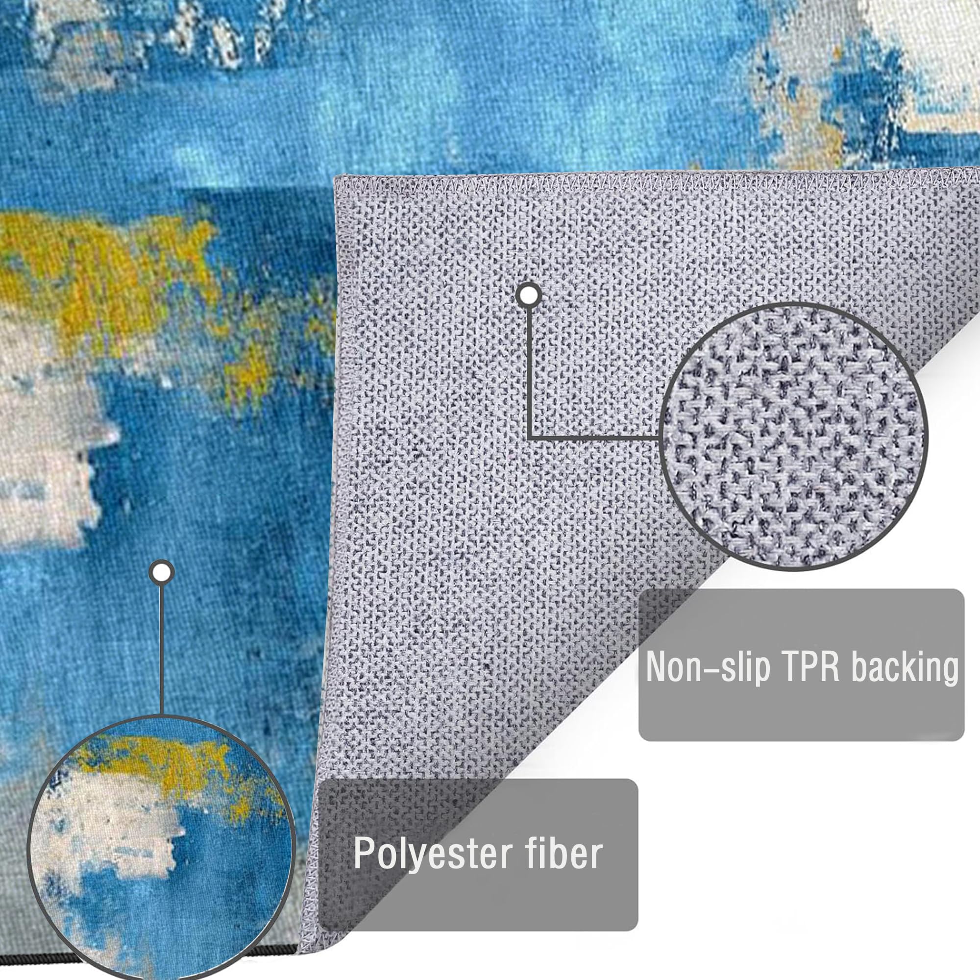 Alfombra de Salón Antideslizante Lavable Tapete Pelo Corto 150 x 190 cm | Grande Gaming Alfombra Habitacion Moderna Suave, para Sala de Estar, Dormitorio, Comedor y Pasillo