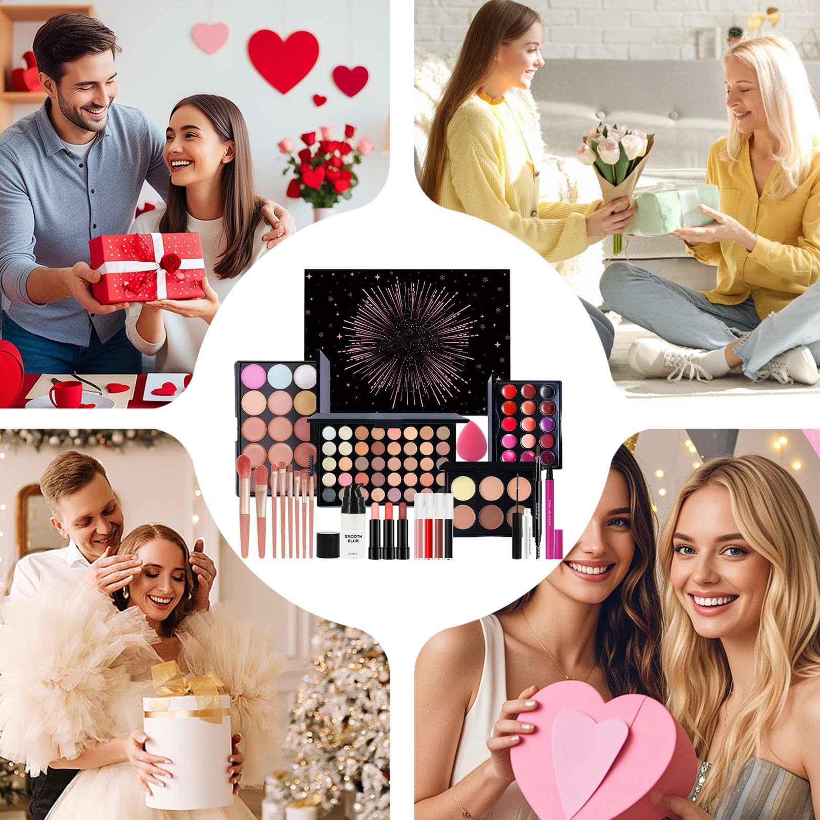 Set Di Trucco,Bellezza Palette di Ombretti Rossetto Pennello,Set Completo | di Trucco per Donne | Per Ragazze Adolescenti Principianti Compleanno Natale Moglie Festa Della Mamma Casa Salone