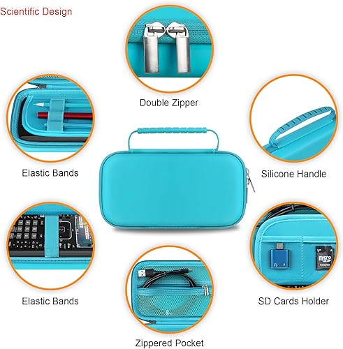 Miniatura 3 de Elonbo Funda de transporte para calculadora gráfica de color Texas Instruments TI-Nspire CX II CASTI-Nspire CX IICXCX CAS, bolsillo con cremallera