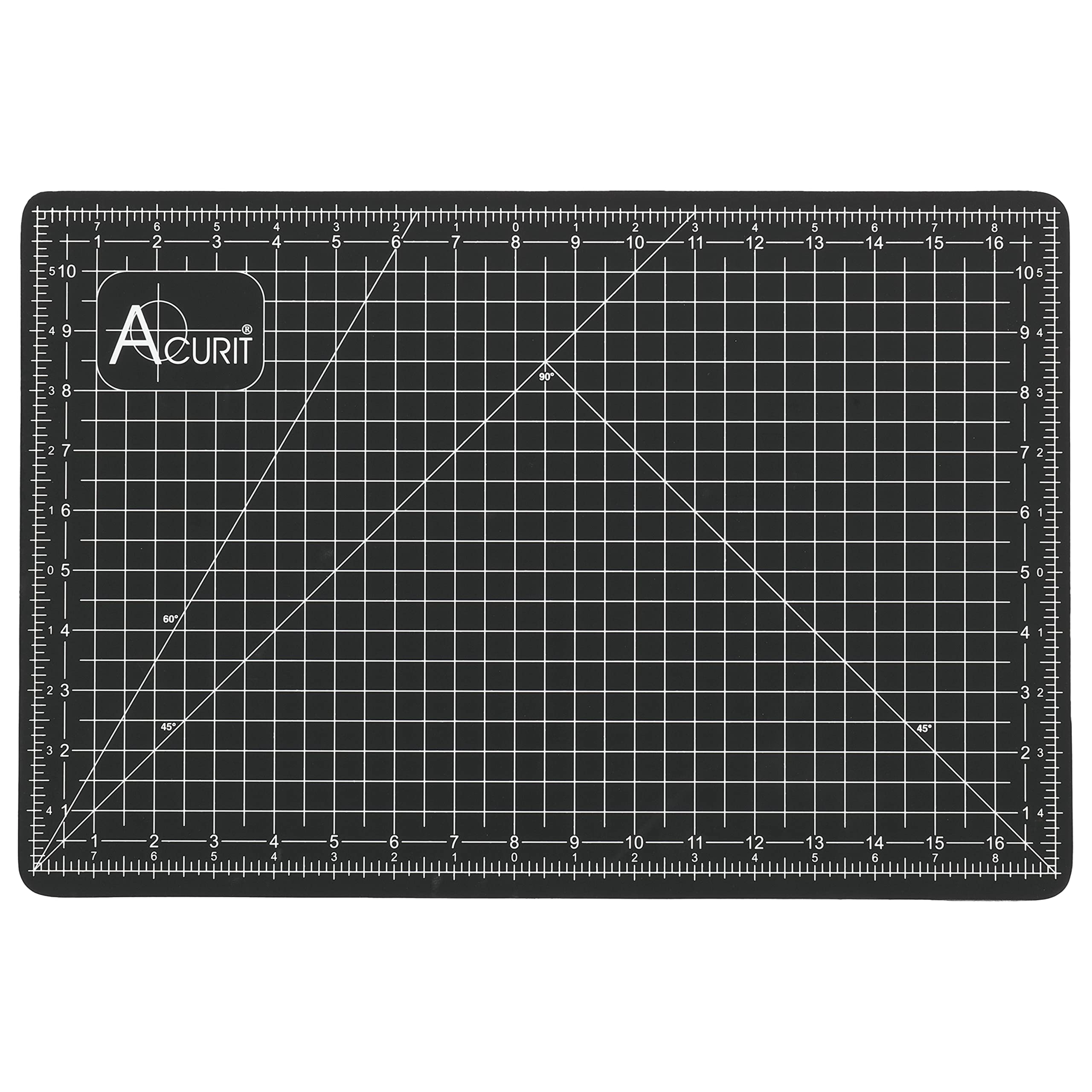 AcuritSelf-Healing Cutting Mats - Self-Healing Craft Mats for Cutting, Measurements, Studios, Design, & More! - [Black - 18x24"]