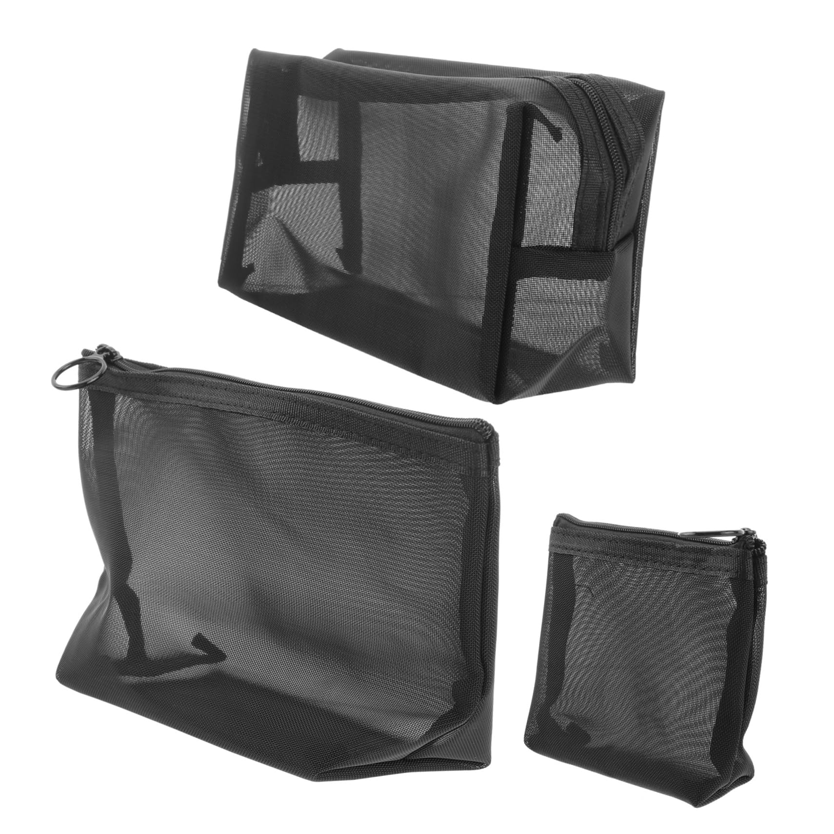 Mipcase 9pezzi Borse Cosmetiche Rete Leggere e Resistenti Con Cerniera Di Organizer Da Viaggio Multifunzionali Per Accessori e Necessità Personali