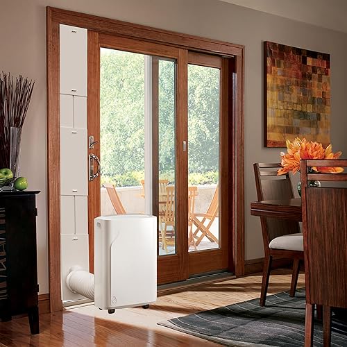 Miniatura 5 de Kit de ventilación portátil para puerta corredera de CA kit de ventana de aire acondicionado ajustable para manguera de escape de 5.9 pulgadas,
