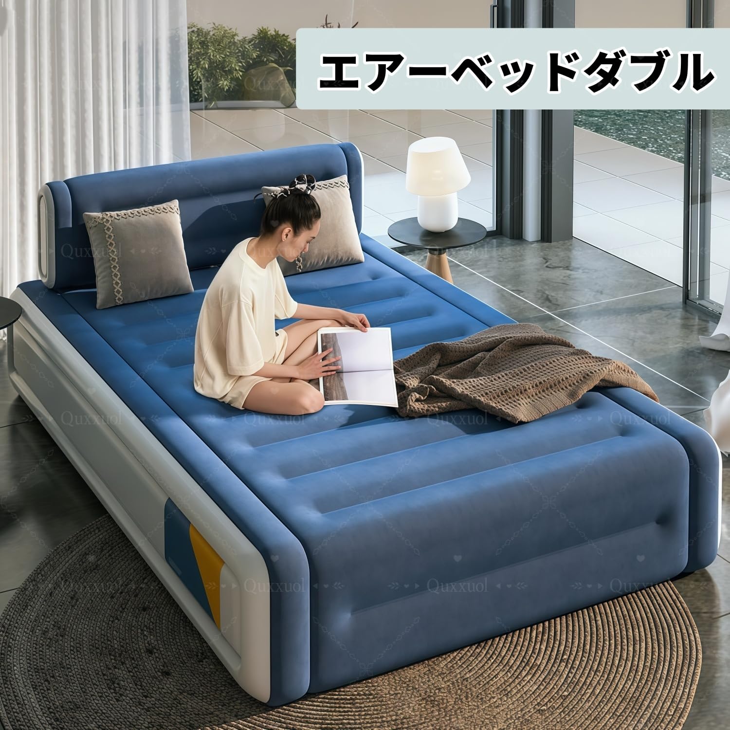 Amazon.co.jp: Quxxuol エアーベッド アウトドア用エアーマット 空気