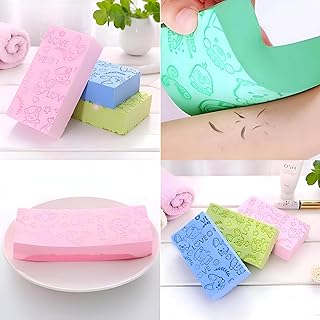 فرشاة الاستحمام الرغوية - فرشاة رغوية ناعمة متطورة للاستحمام ومنتجات العناية بالجسم الناعمة النظيفة والجسم النظيف الناعم, افضل مورد للمنتج 🎁 الاسراء (ثمانى قطع)