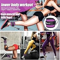 Vista 6 de Ankle Strap for Cable Machine, Gym Ankle Cuff for Kickbacks, Leg Extensions, Glute Workouts, Booty Hip Abductors Exercise for Women and Men