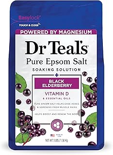 Dr Teal's Salt Soak with Pure Epsom Salt, Elderberry, 3 lbs