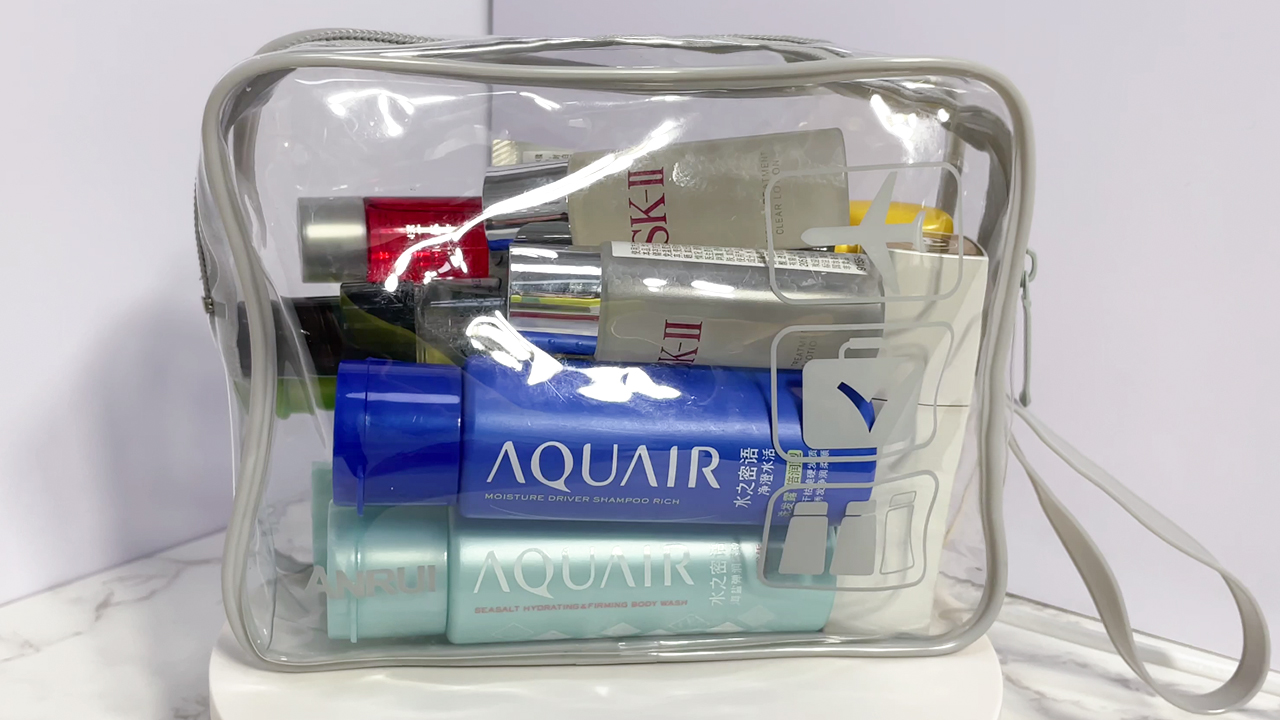 Amazon.com: ANRUI Clear Toiletry Bag, 4 in 1 Travel Toiletry Bag, Large Capacity Waterproof and Leak-Proof Clear Makeup Bags, Airport Liquid Bag for Passing Through The Airport Security Quickly, Black2, pkg of