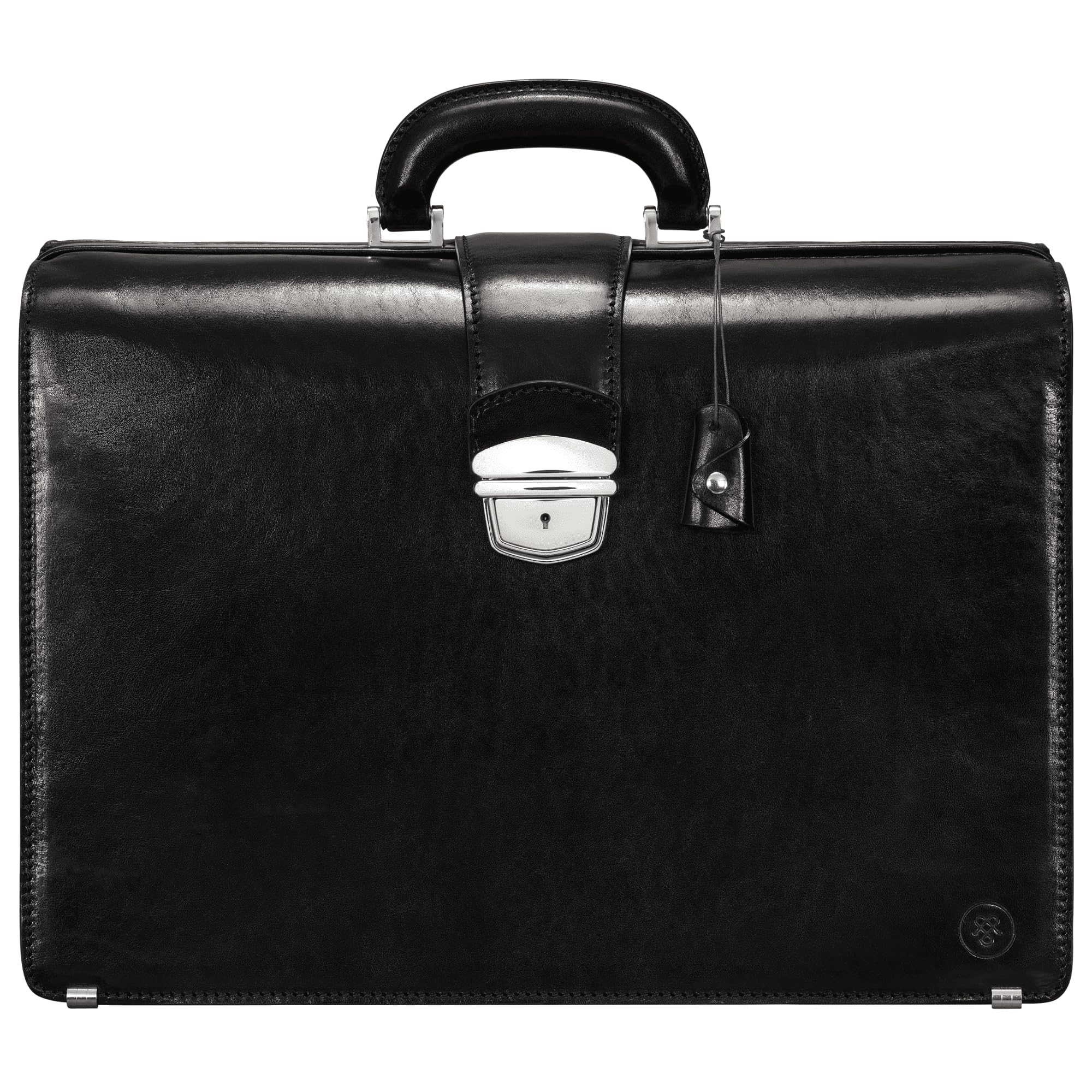 Maxwell Scott Personalised Mens Luxury Leather Large Lawyer Briefcase | The Basilio Large | Handcrafted In Italy