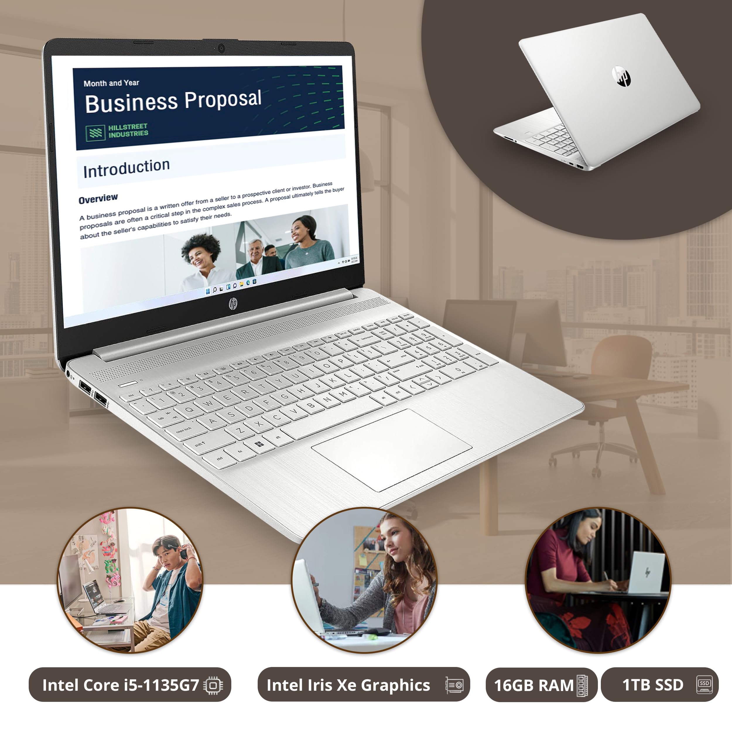 Amazon.com: HP Portátil FHD de 15.6 pulgadas, procesador Intel i5