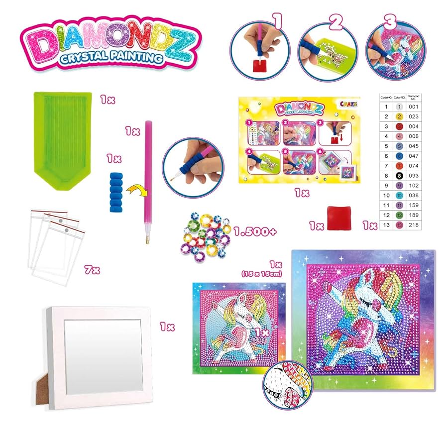 Kit Diamond Painting Enfant - Autocollants Diamant 5D Licorne/animaux - DIY Créatif Et éducatif