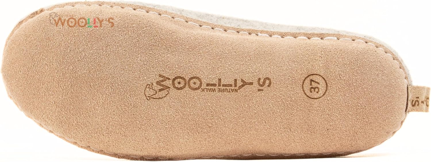 Woolly's Indoor Open Heel Slippers With Leather Sole | Premium New Zealand Wool | Handcrafted with Italian Design | Soft, Breathable & Ordor Free - Image 2